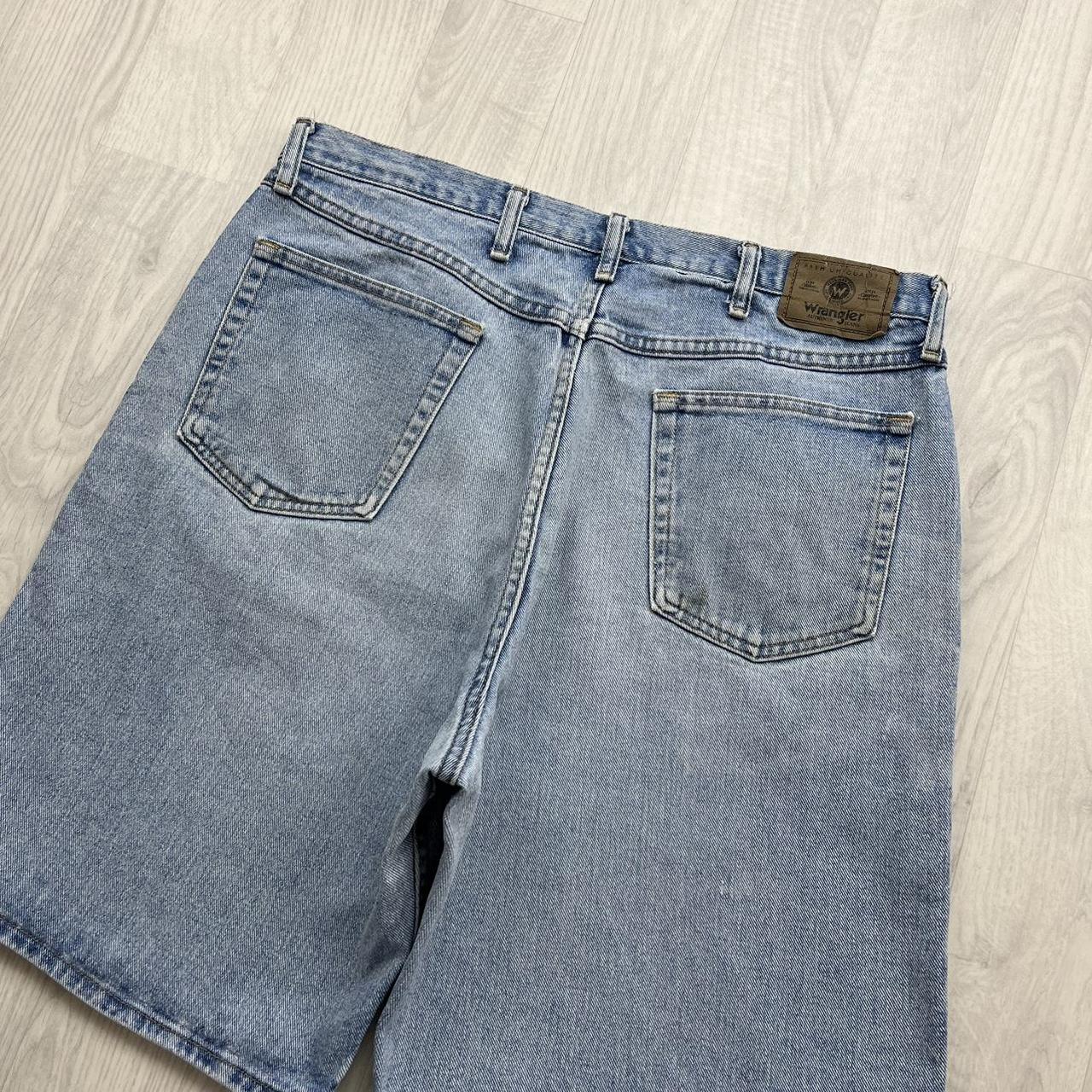 VINTAGE Y2K WRANGLER BAGGY JORTS LIGHT BLUE