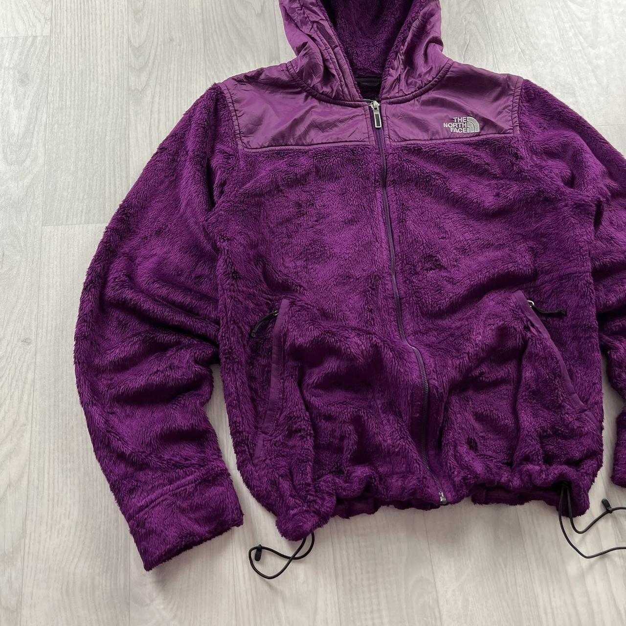 VINTAGE Y2K THE NORTH FACE ZIP FLEECE HOODIE PURPLE (S)