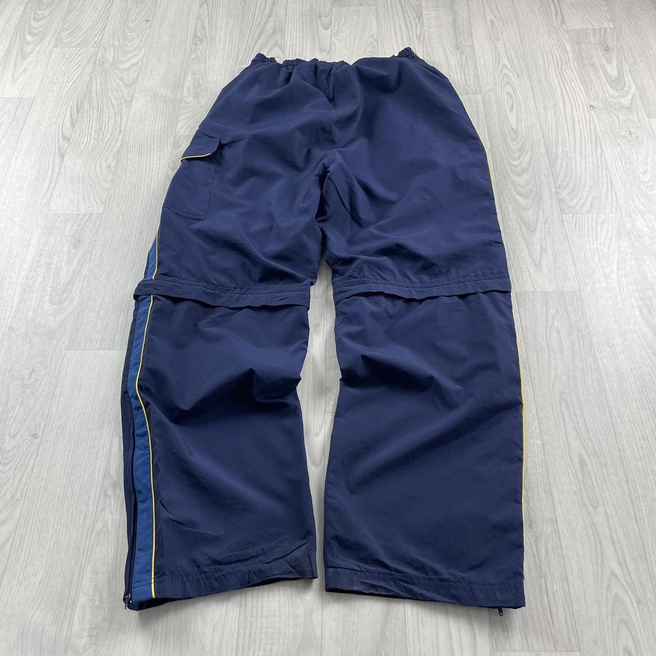 VINTAGE 00s CHAMPION CARGO BAGGY TRACKSUIT BOTTOMS NAVY (L)