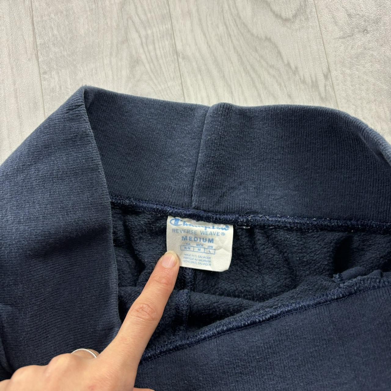 CHAMPION REVERSE WEAVE COTTON SWEATPANTS NAVY