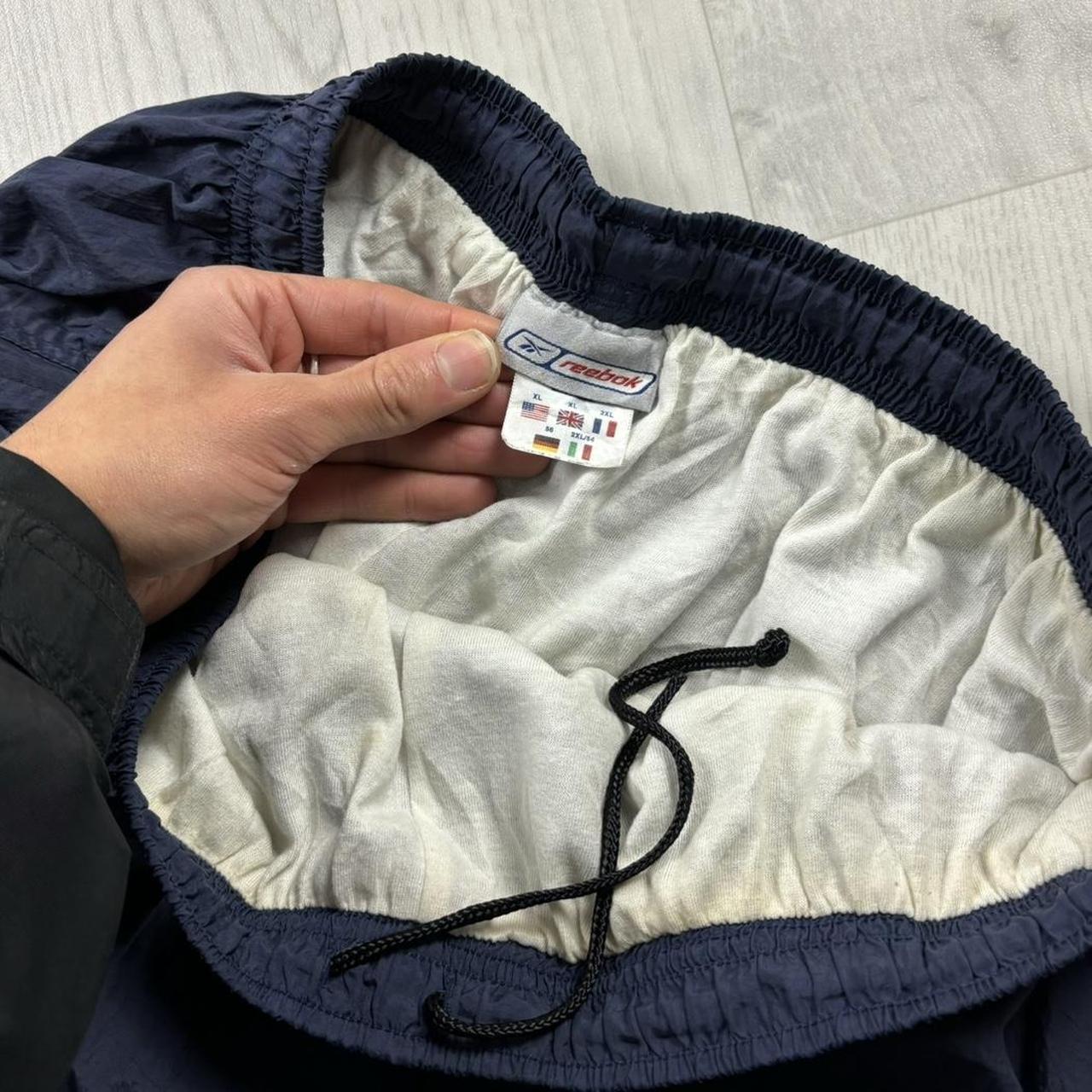 VINTAGE Y2K REEBOK BAGGY TRACKSUIT BOTTOMS NAVY