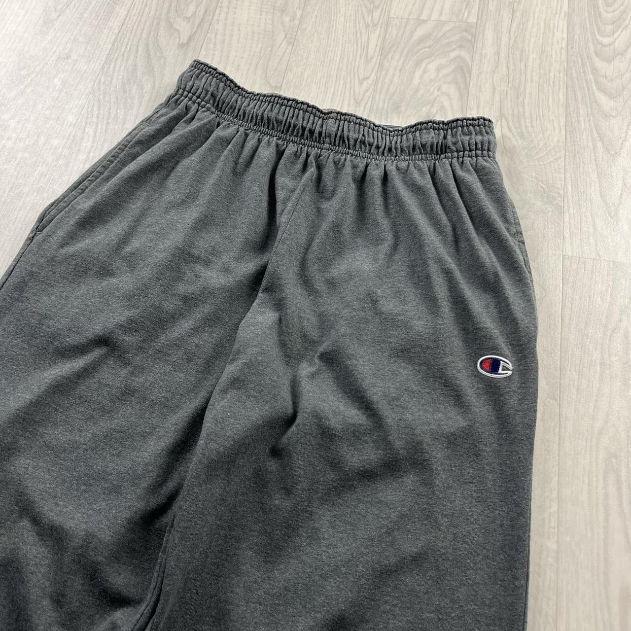 VINTAGE 00s CHAMPION LIGHTWEIGHT BAGGY COTTON SWEATPANTS GREY