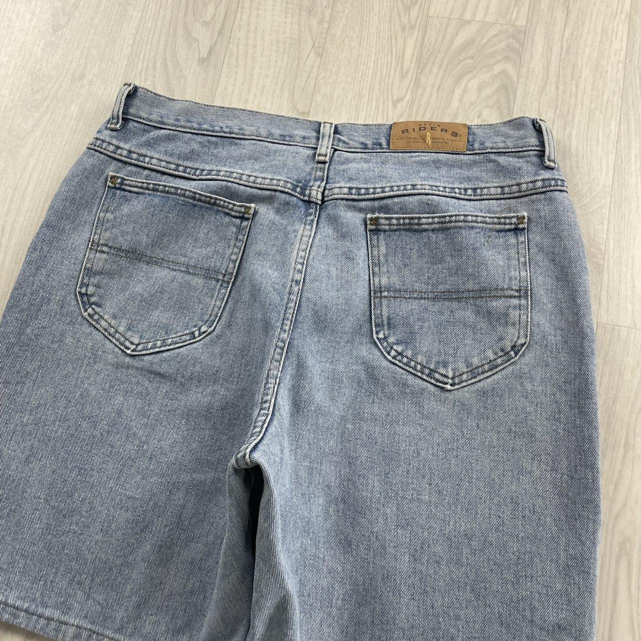 VINTAGE LEE RIDERS BAGGY LOOSE SKATER JORTS LIGHT BLUE (34w)