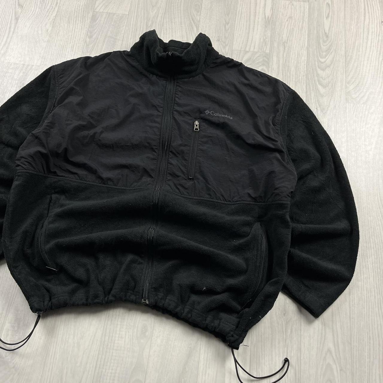 VINTAGE Y2K COLUMBIA ZIP UP TECHNICAL FLEECE BLACK