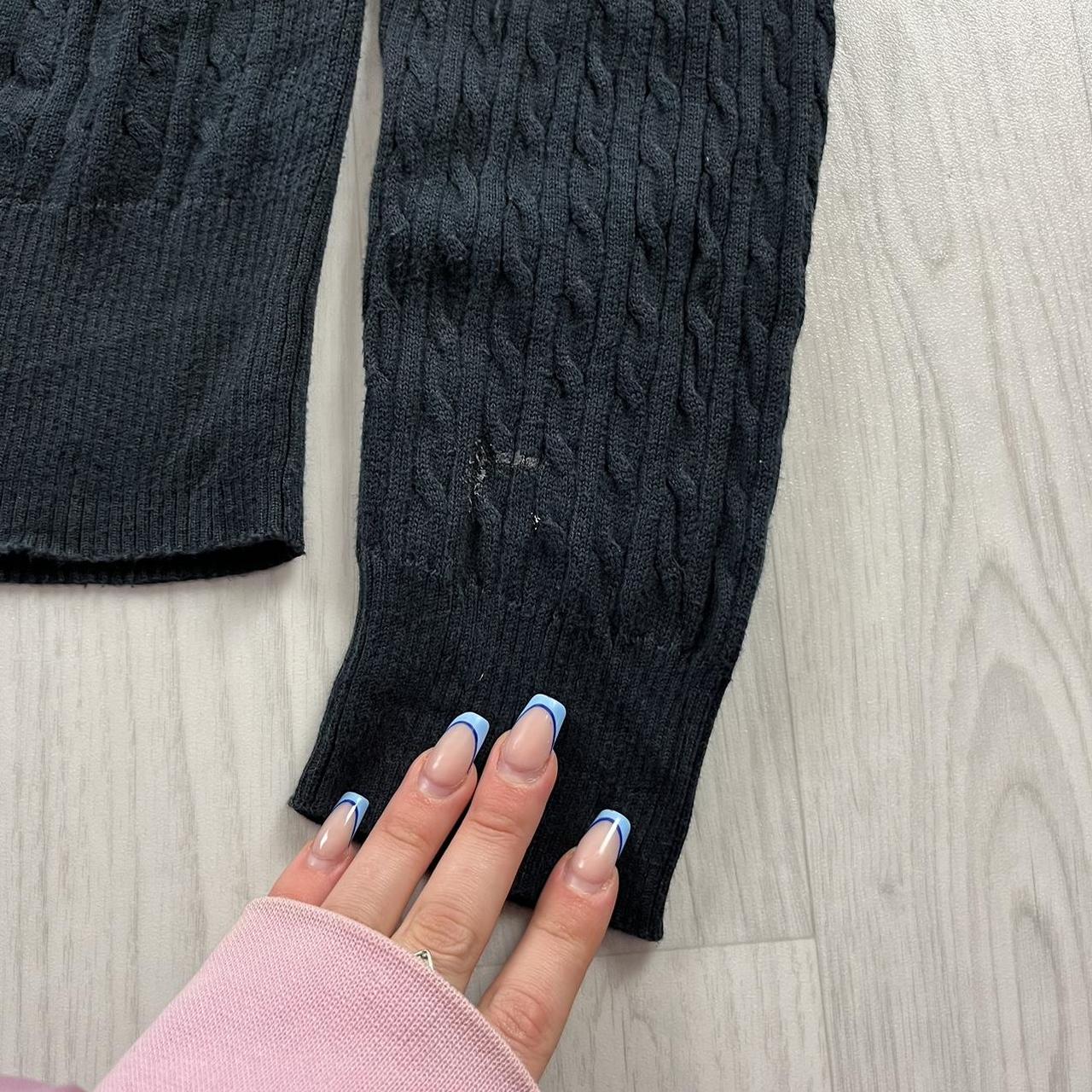 VINTAGE Y2K TOMMY HILFIGER CABLE ZIP KNITTED JUMPER NAVY