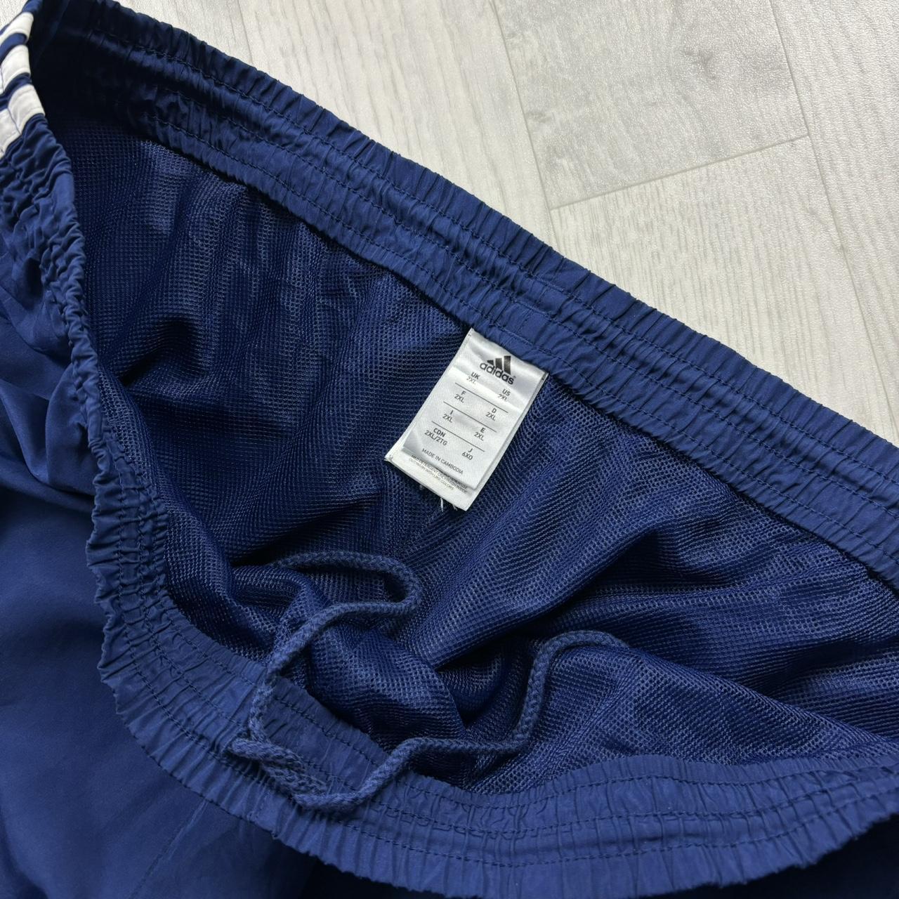 VINTAGE Y2K ADIDAS WIDE LEG BAGGY TRACKSUIT BOTTOMS NAVY BLUE