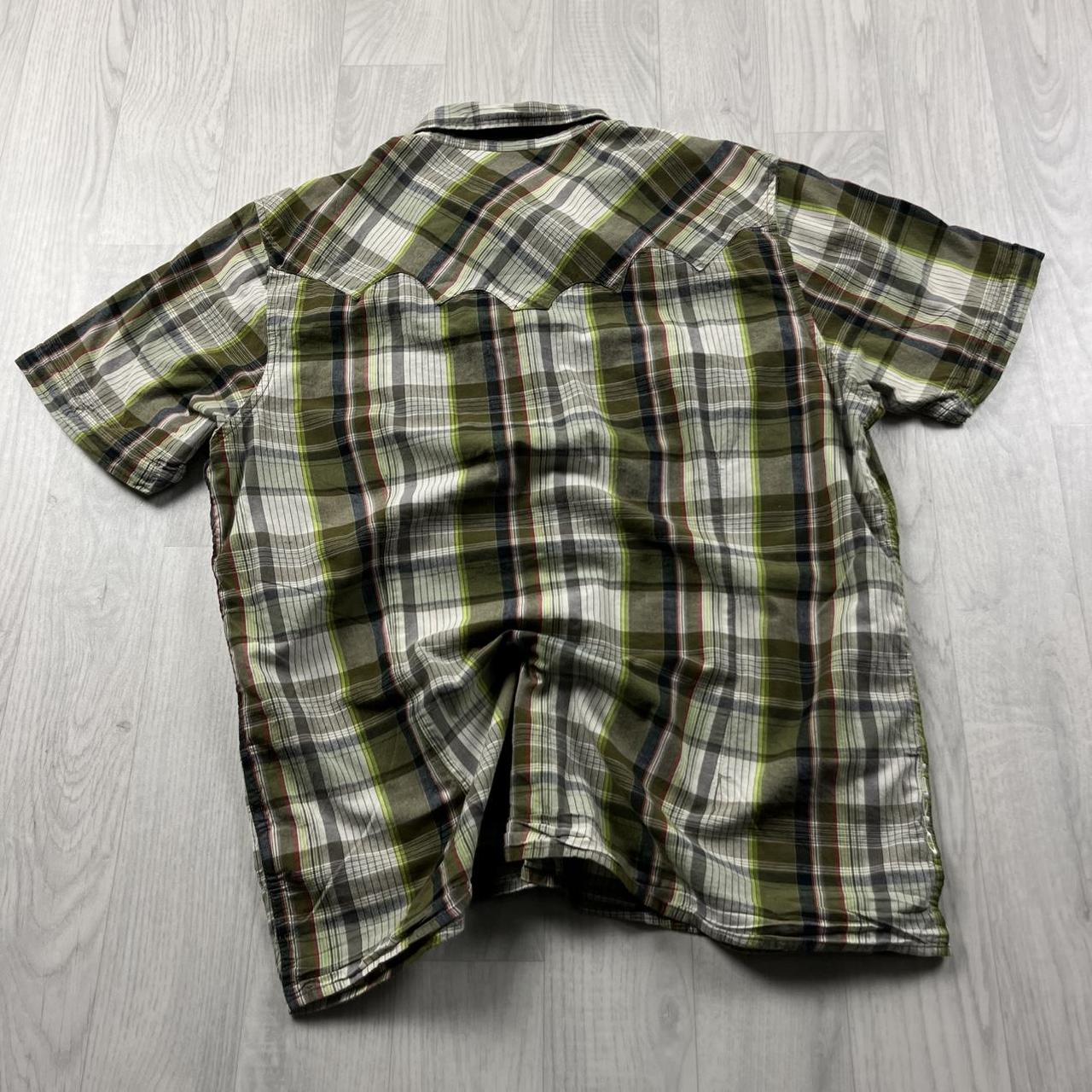 VINTAGE Y2K OAKLEY CHECKERED SHORT SLEEVE SHIRT GREEN