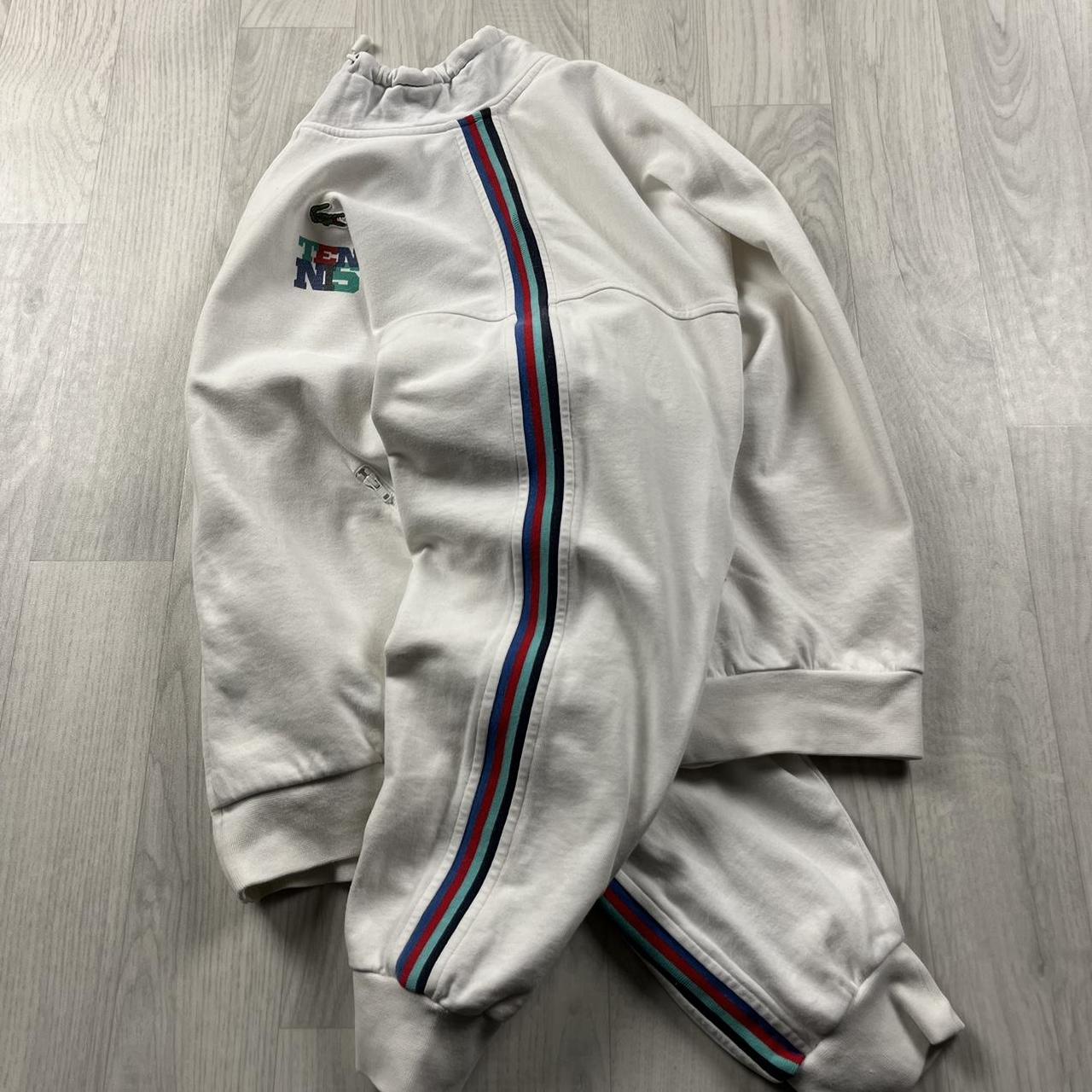 VINTAGE Y2K LACOSTE TENNIS SWEATSHIRT WHITE