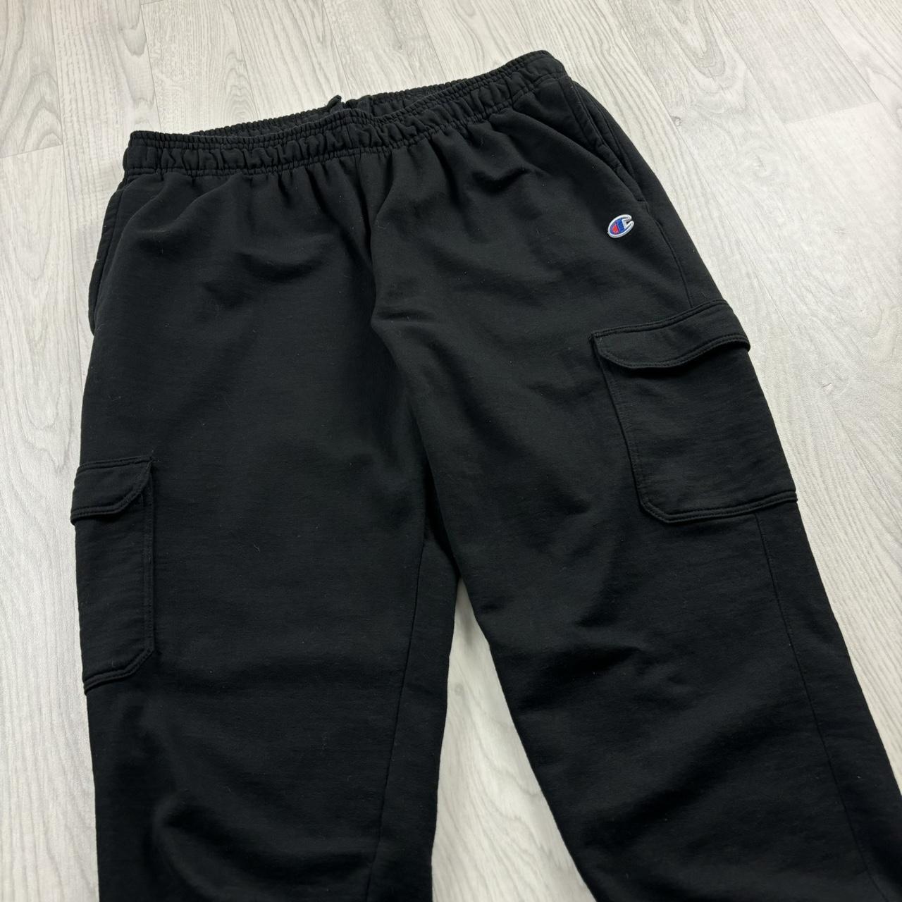 VINTAGE 00s CHAMPION BAGGY COTTON SWEATPANTS BLACK