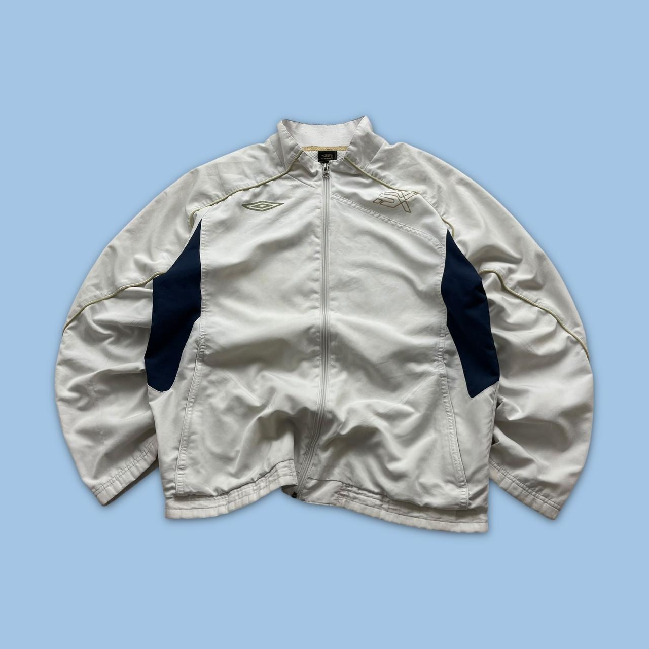 VINTAGE Y2K UMBRO WINDBREAKER TRACK JACKET WHITE