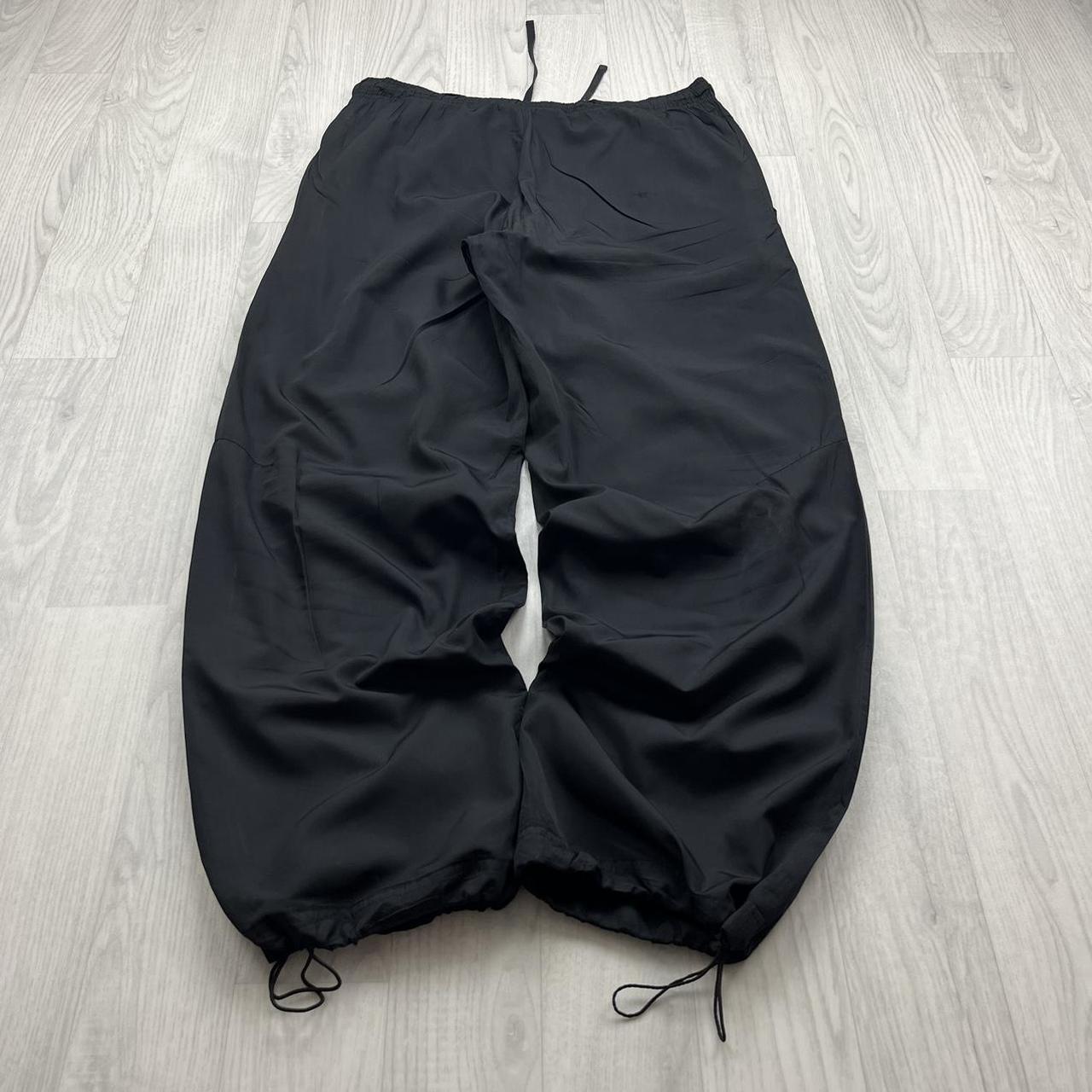 VINTAGE Y2K PUMA BAGGY TECHNICAL TRACKSUIT BOTTOMS BLACK