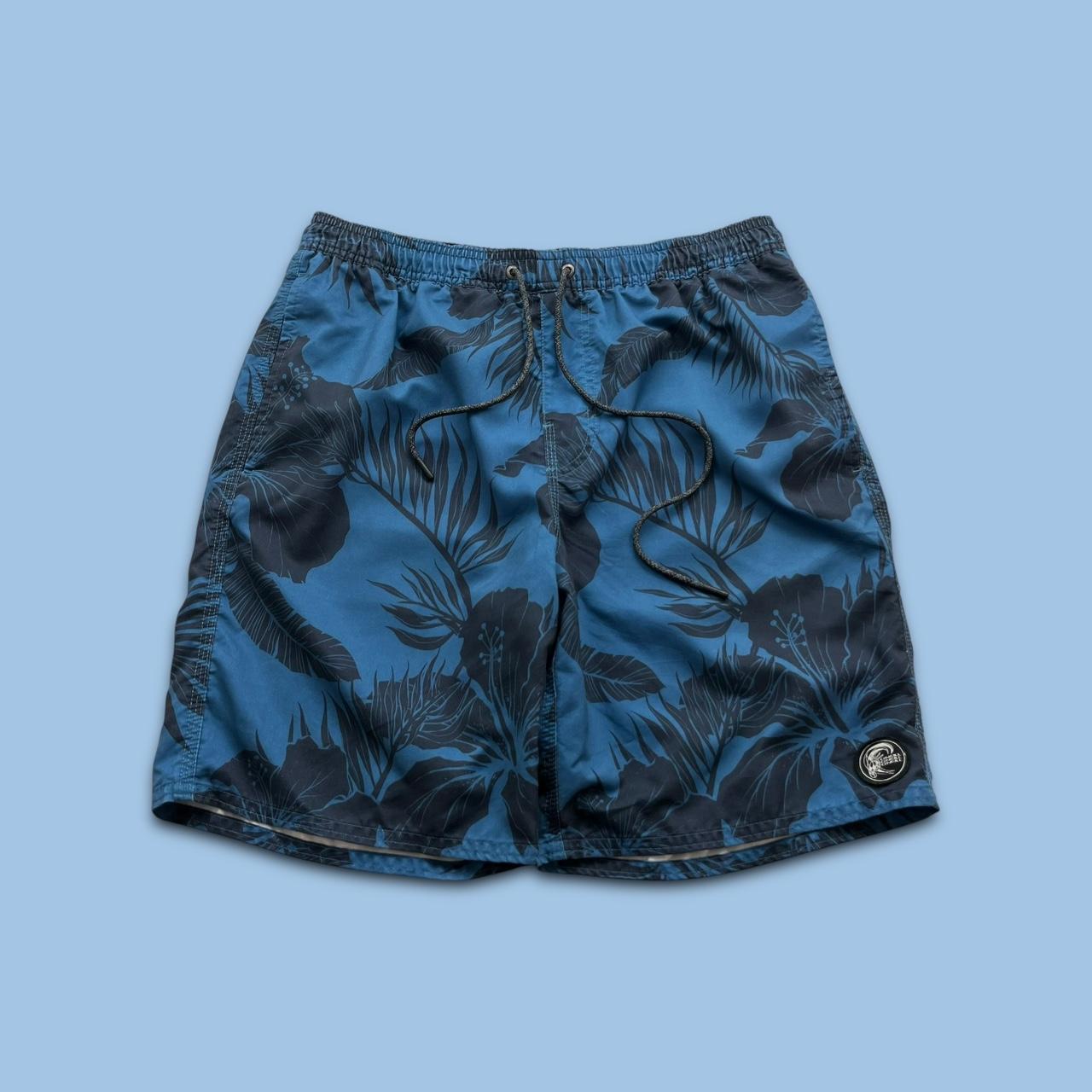 ONEILL FLORAL BAGGY BOARD SWIM SHORTS BLUE