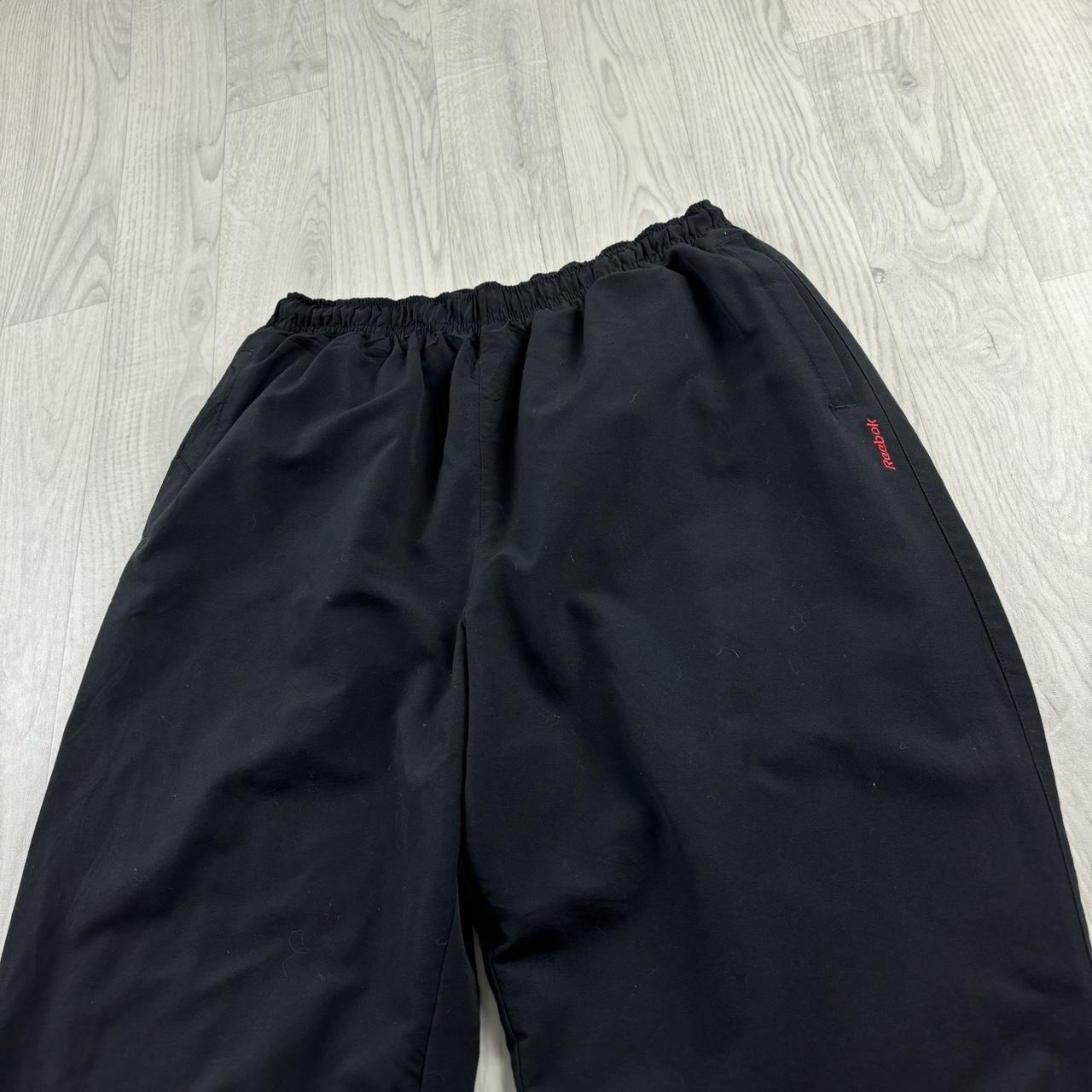 VINTAGE Y2K REEBOK BAGGY TRACKSUIT BOTTOMS BLACK