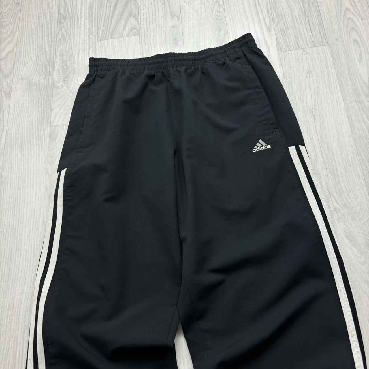 VINTAGE Y2K ADIDAS BAGGY TRACKSUIT BOTTOMS BLACK