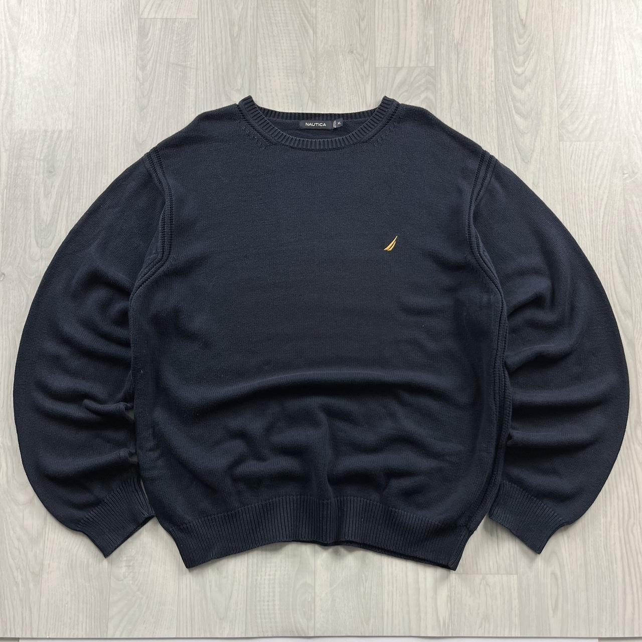 VINTAGE Y2K NAUTICA CHUNKY KNITTED JUMPER NAVY