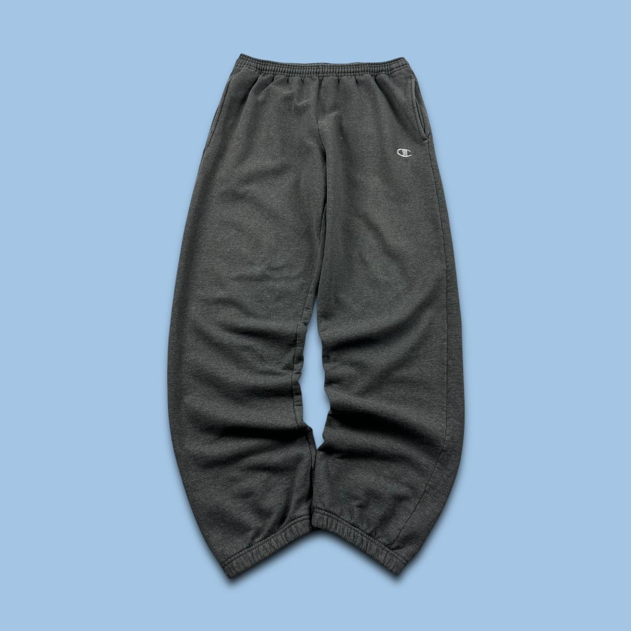 VINTAGE 00s CHAMPION BAGGY COTTON SWEATPANTS CHARCOAL GREY