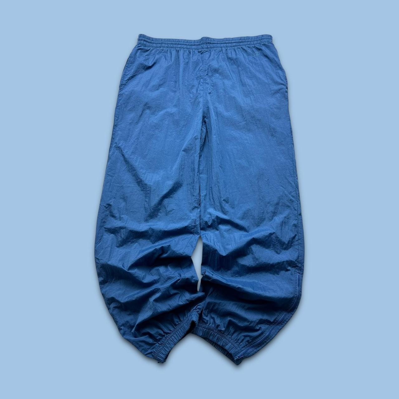 VINTAGE Y2K CHAMPION BAGGY TRACKSUIT BOTTOMS BLUE