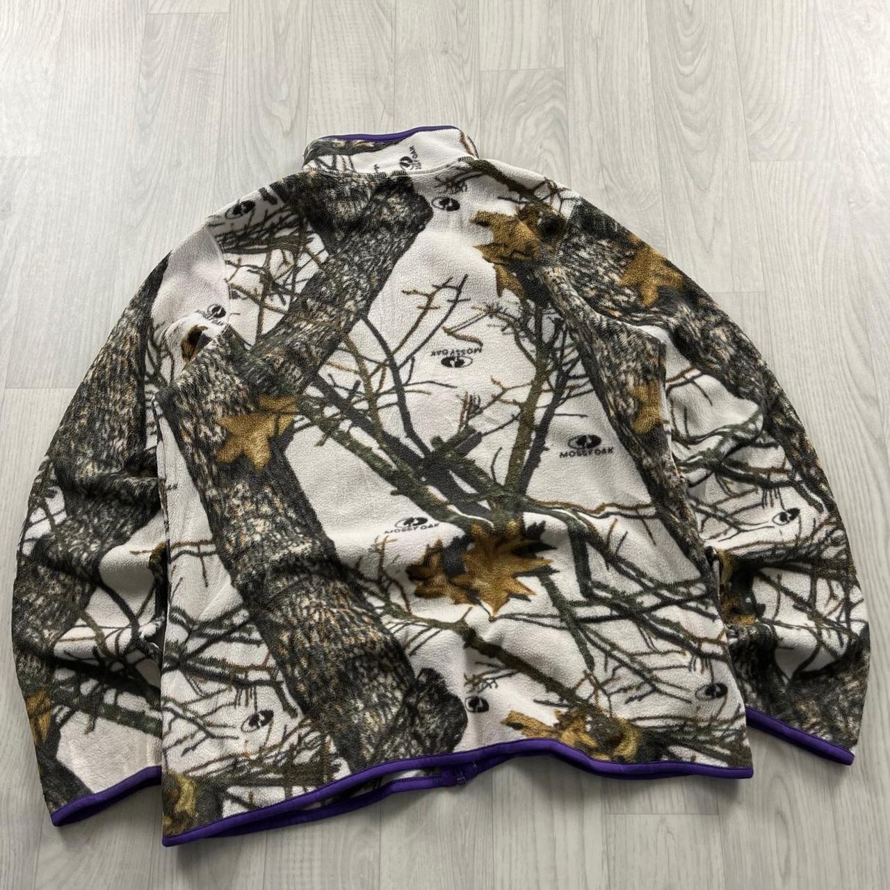 VINTAGE REALTREE ZIP UP FLEECE CAMO WHITE PURPLE
