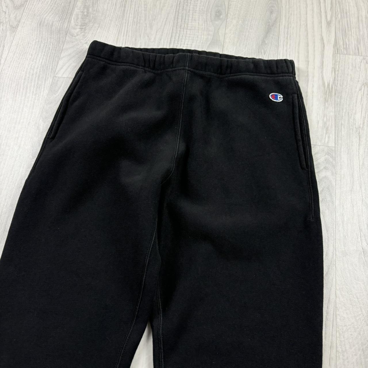 VINTAGE 00s CHAMPION BAGGY LOW RISE COTTON SWEATPANTS BLACK