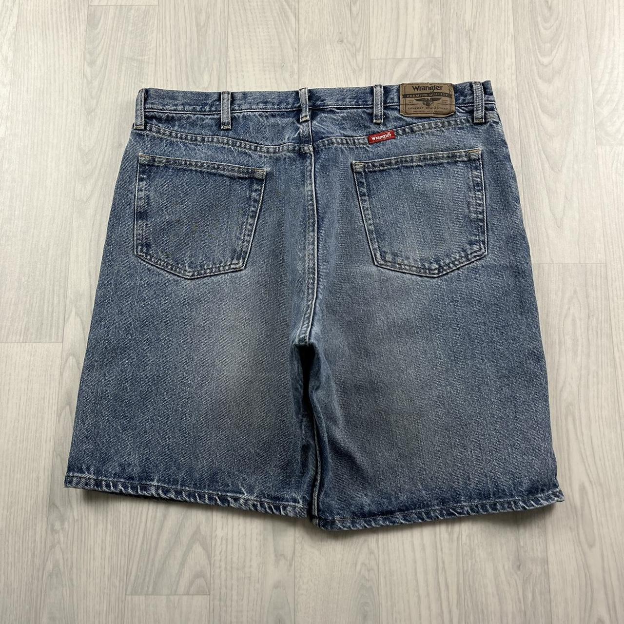 VINTAGE WRANGLER BAGGY LOOSE SKATER JORTS BLUE (38w)
