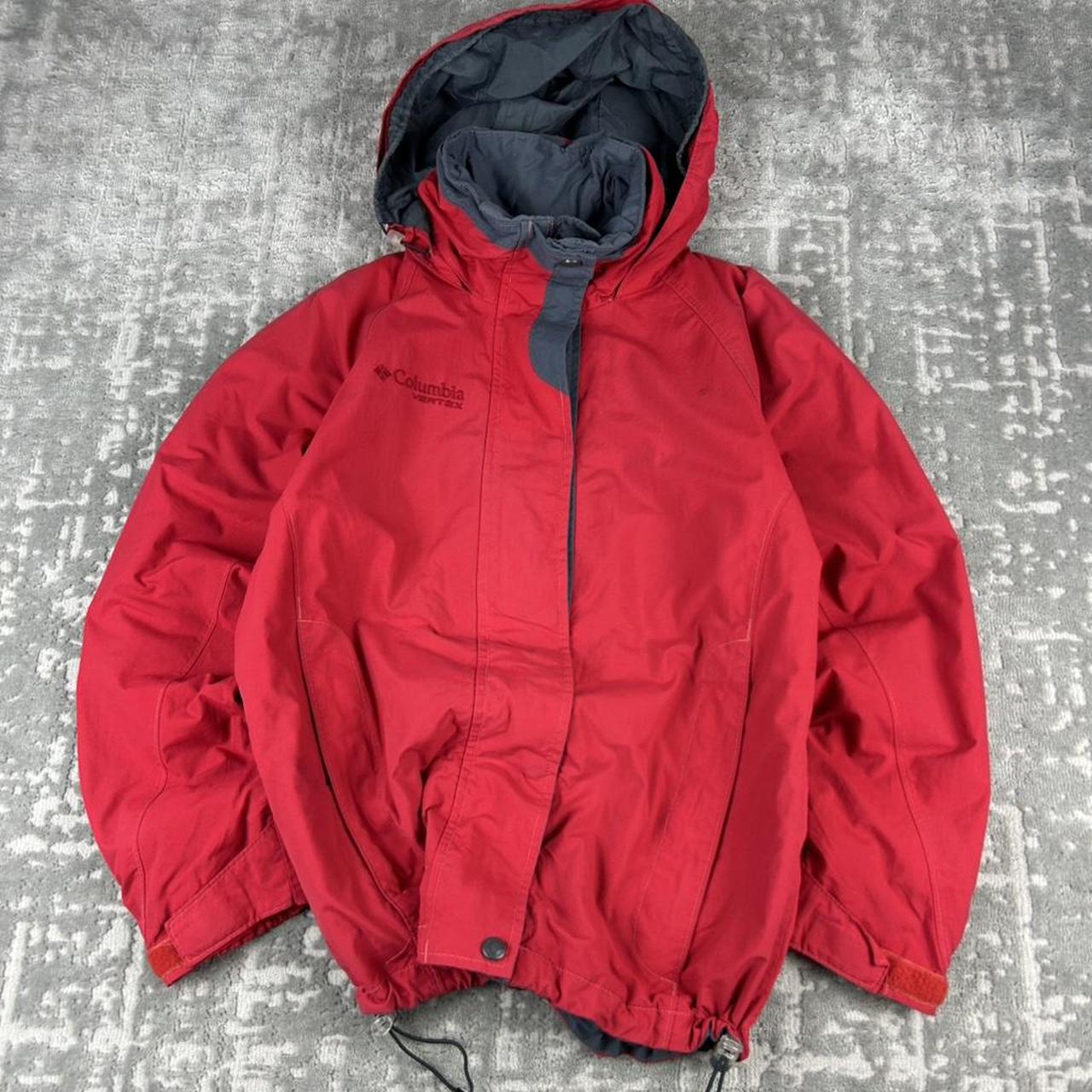 VINTAGE 00s COLUMBIA TECHNICAL HOODED UTILITY JACKET RED