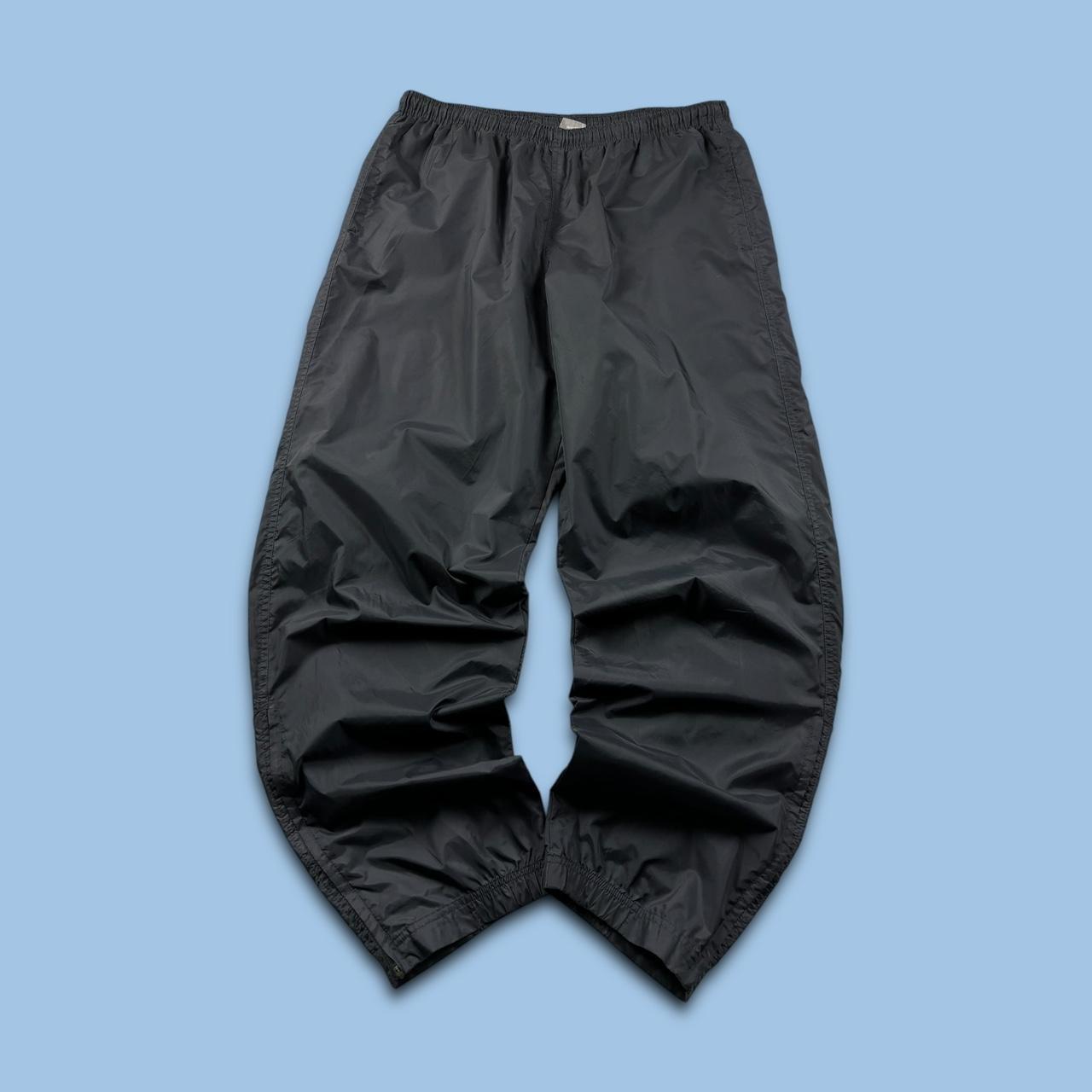 VINTAGE Y2K NIKE BAGGY SHELL TRACKSUIT BOTTOMS BLACK