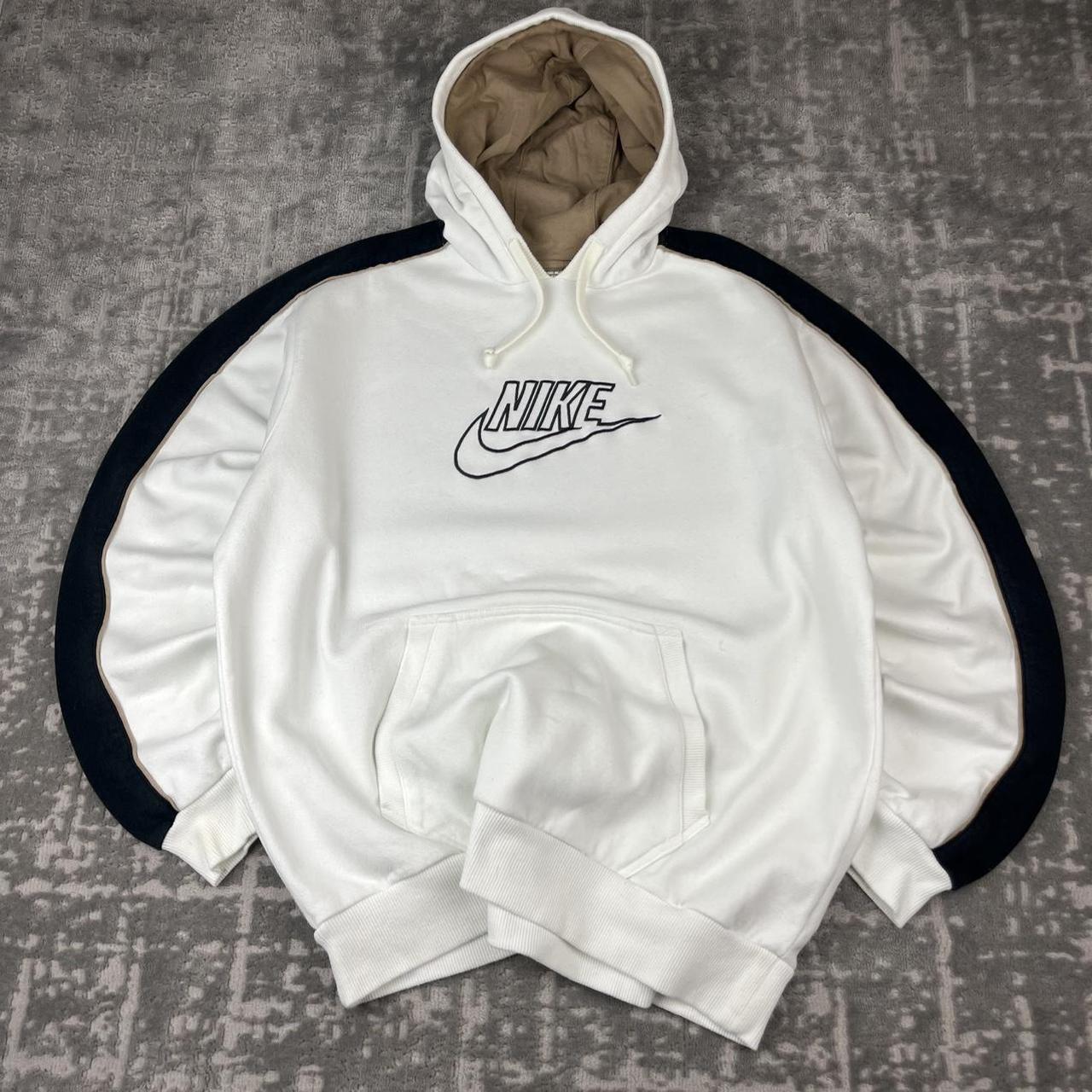 VINTAGE Y2K NIKE SPELL OUT HOODIE WHITE