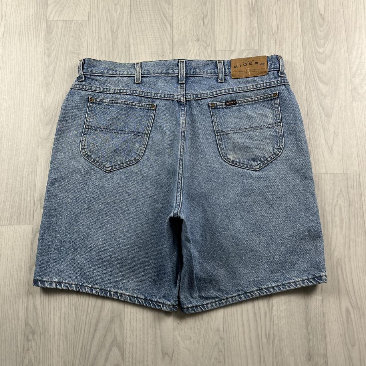 VINTAGE RIDERS BAGGY LOOSE SKATER JORTS BLUE (36w)