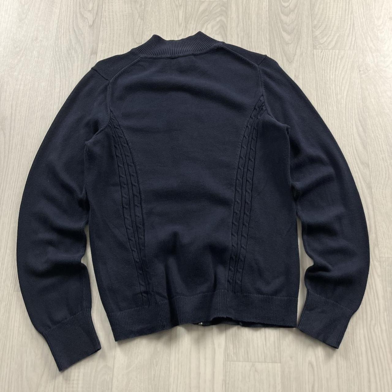 VINTAGE Y2K TOMMY HILFIGER ZIP KNITTED JUMPER NAVY