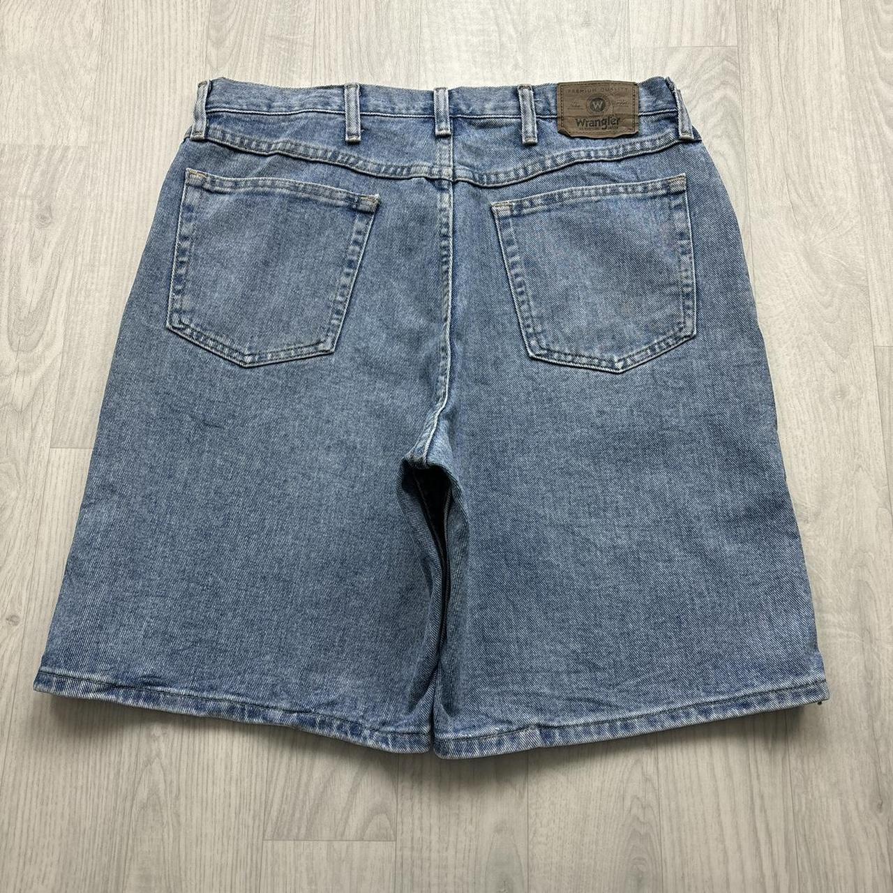 VINTAGE 00s WRANGLER BAGGY LOOSE JORTS LIGHT BLUEB