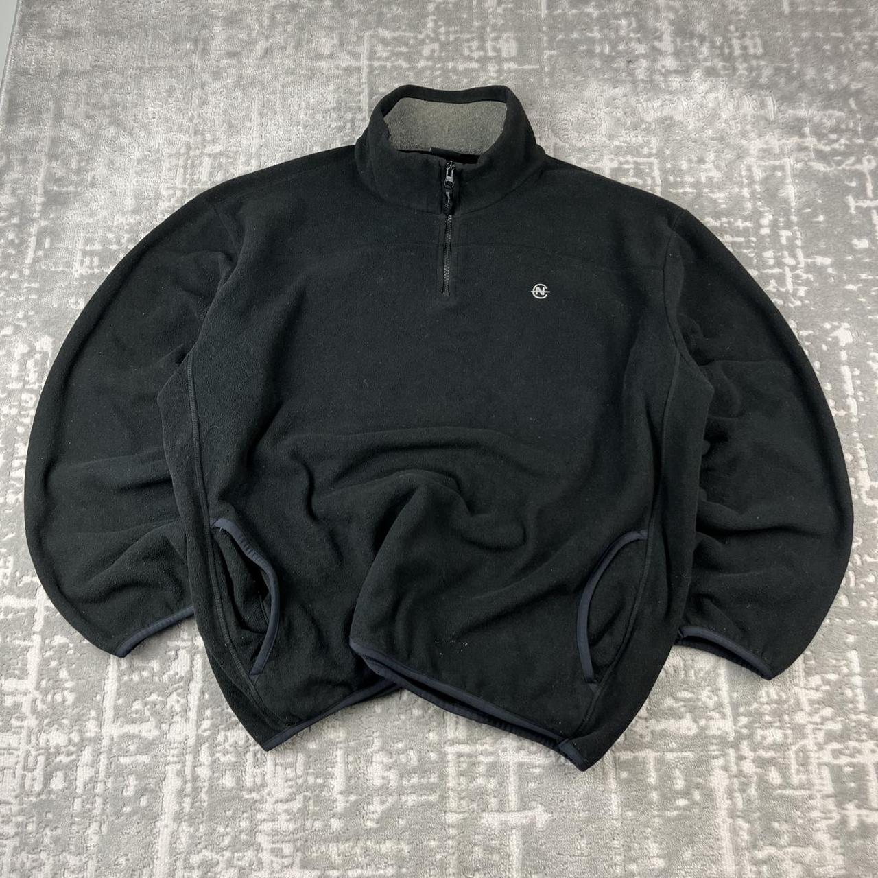 VINTAGE Y2K NAUTICA QUARTER ZIP FLEECE BLACK