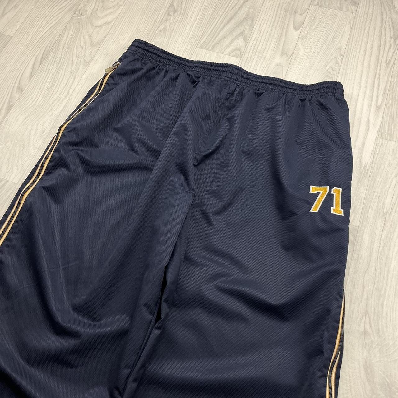 VINTAGE Y2K STARTER WIDE LEG BAGGY TRACKSUIT BOTTOMS NAVY