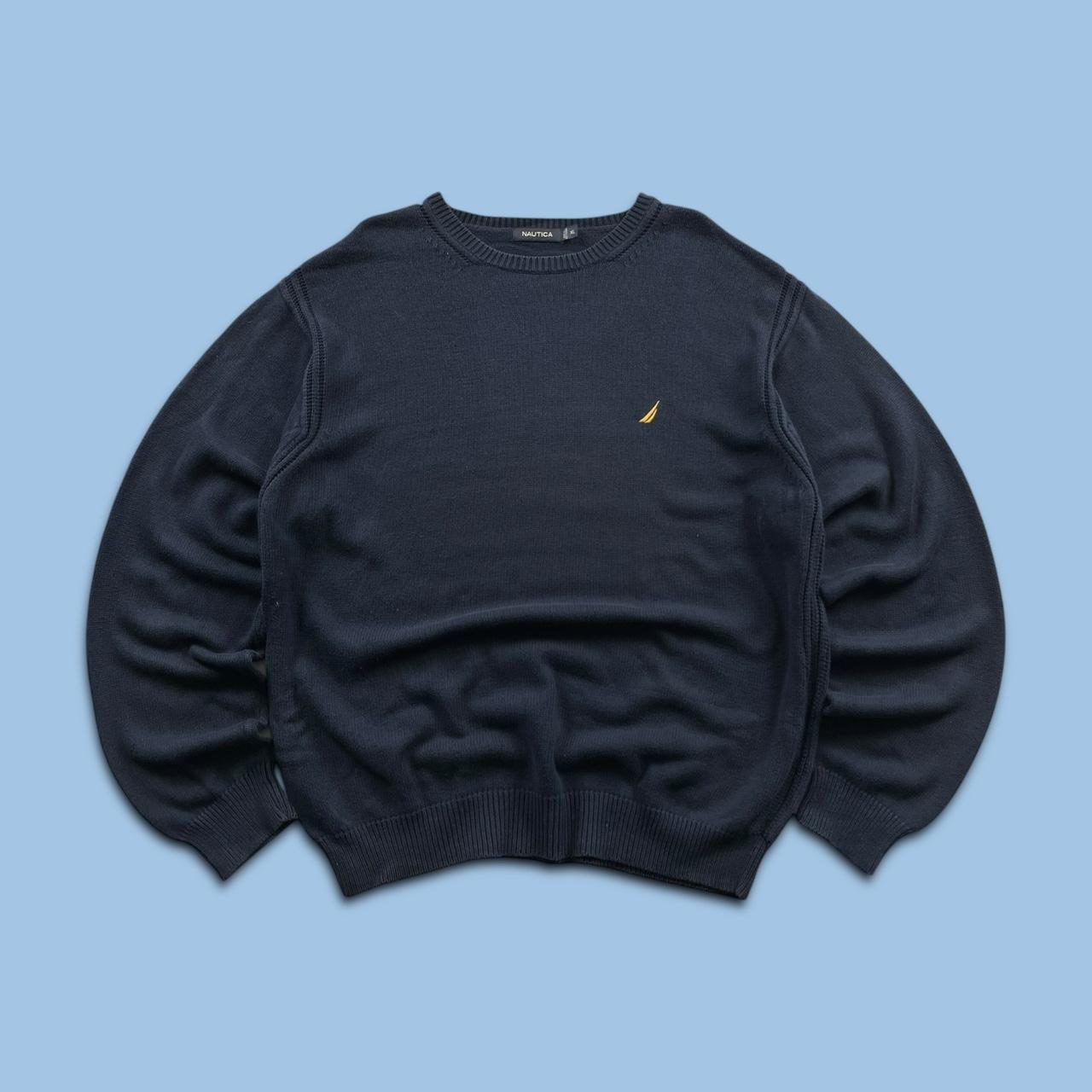 VINTAGE Y2K NAUTICA CHUNKY KNITTED JUMPER NAVY