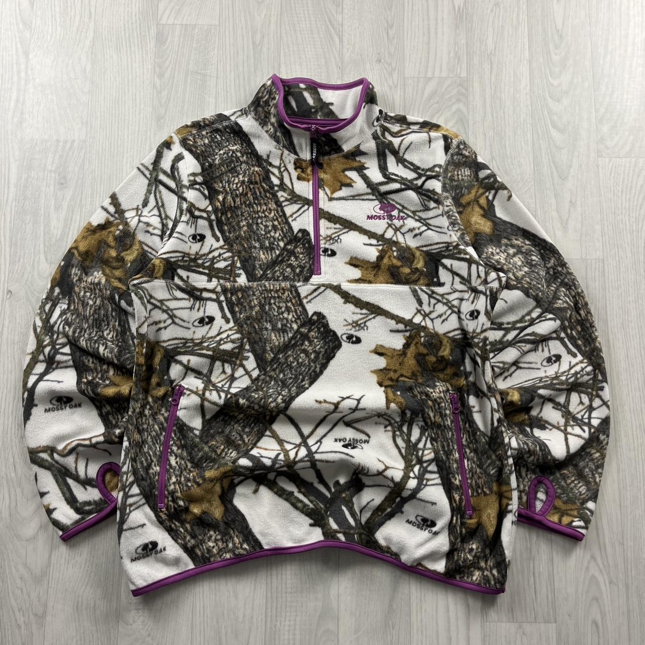 VINTAGE REALTREE MOSSY OAK QUARTER ZIP UP FLEECE CAMO