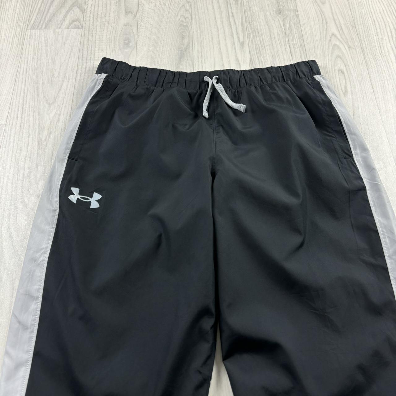 UNDER ARMOUR BAGGY TRACKSUIT BOTTOMS BLACK