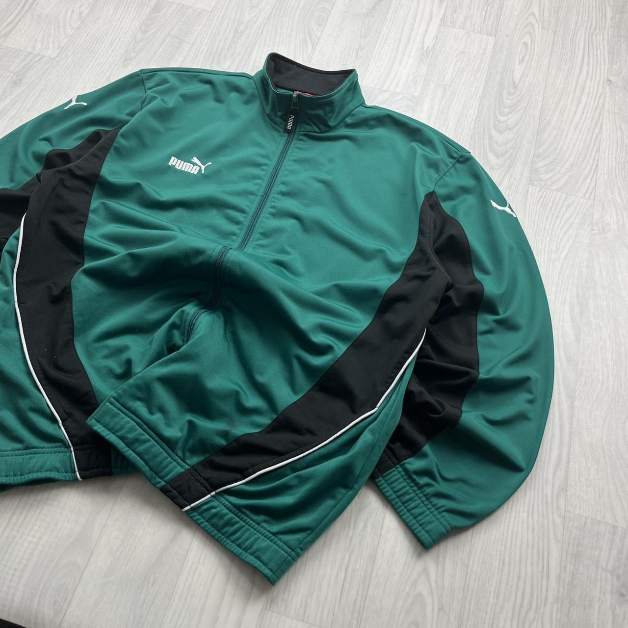VINTAGE Y2K PUMA ZIP UP TRACKSUIT JACKET GREEN