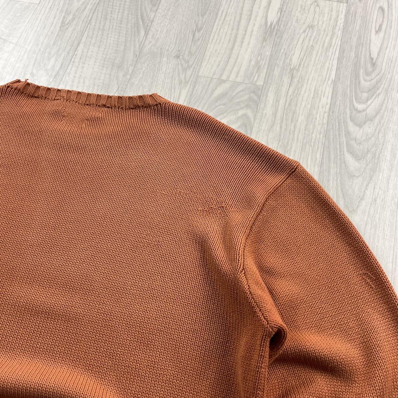 VINTAGE Y2K POLO RALPH LAUREN CHUNKY KNITTED JUMPER ORANGE