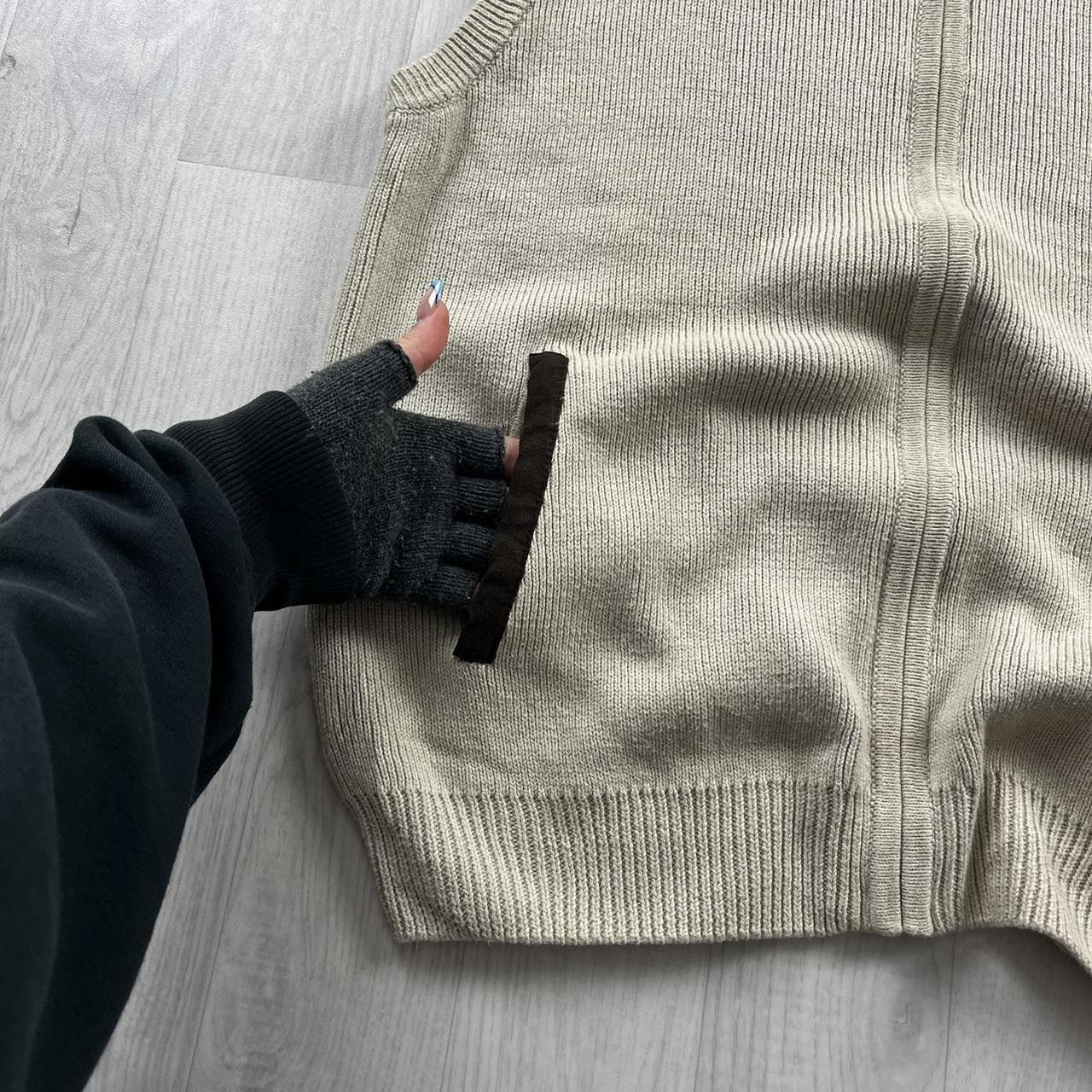 VINTAGE Y2K CHAPS CHUNKY KNITTED ZIP SWEATER VEST