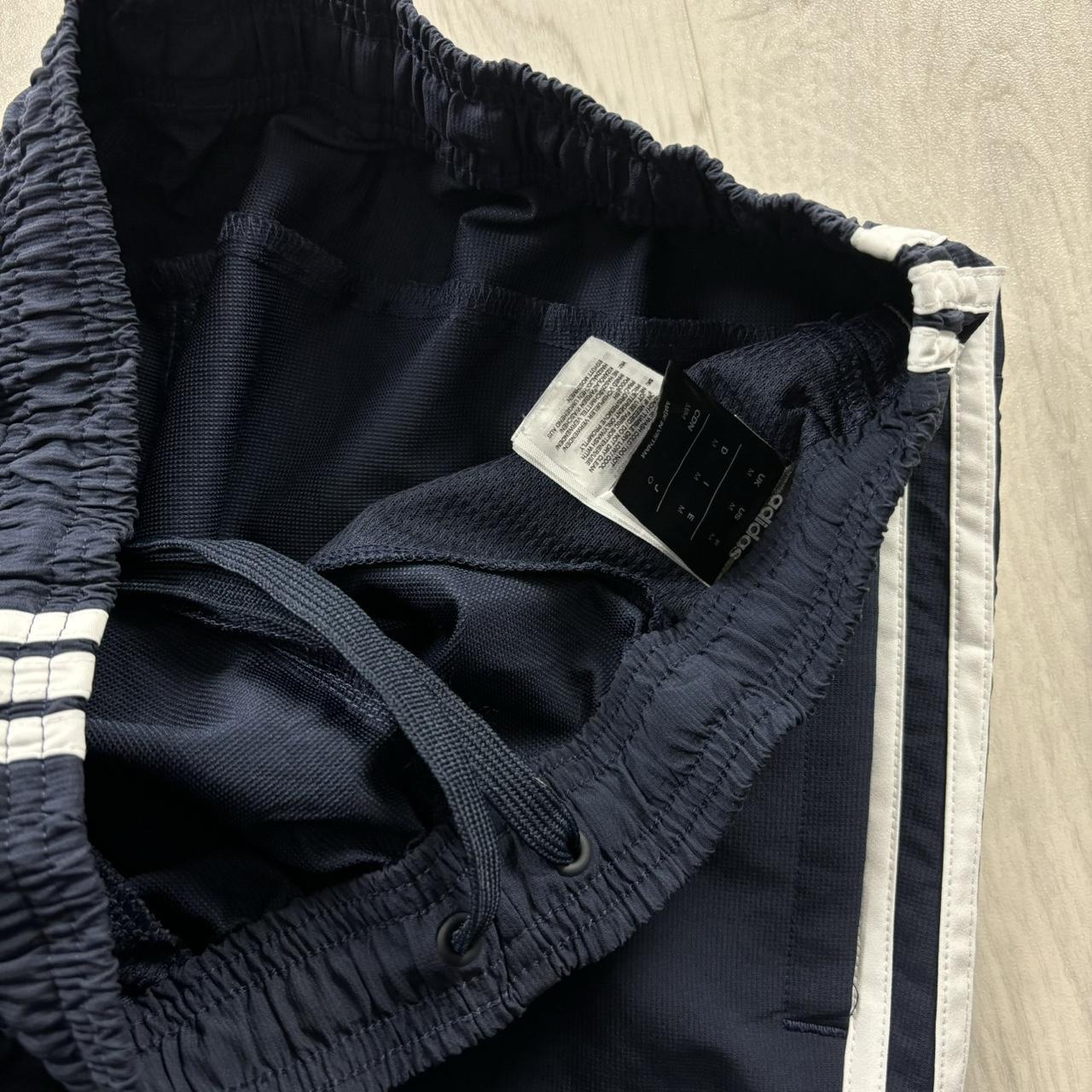 ADIDAS STRAIGHT LEG BAGGY TRACKSUIT BOTTOMS NAVY