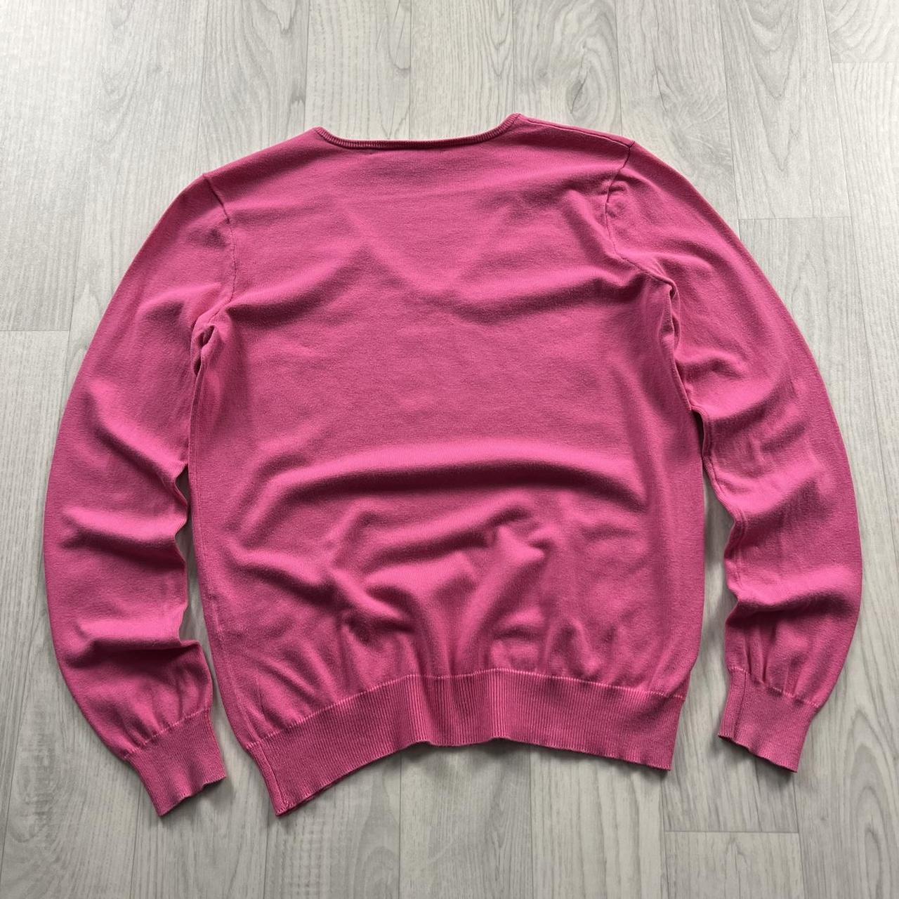 VINTAGE Y2K POLO RALPH LAUREN V NECK KNITTED JUMPER PINK