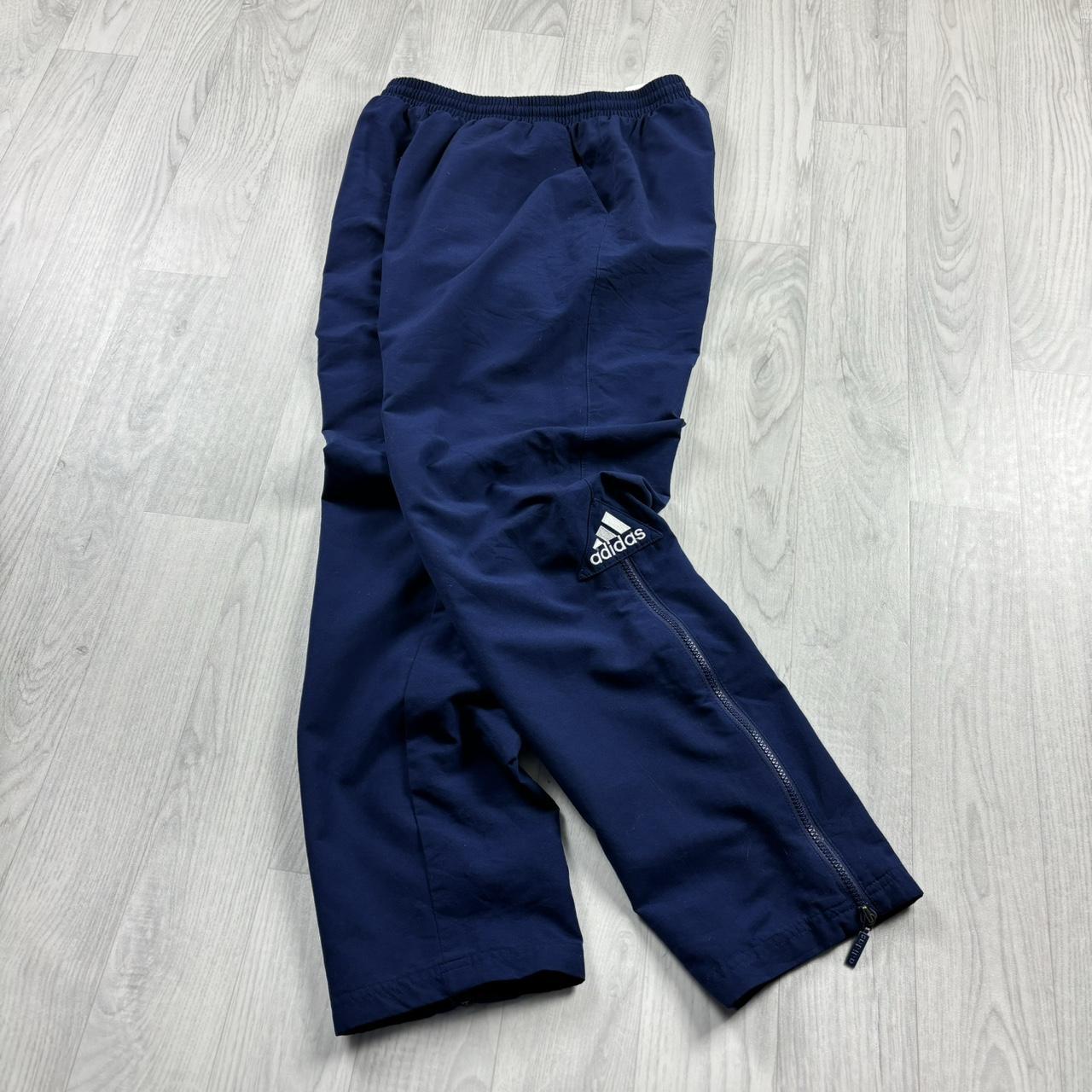 VINTAGE Y2K ADIDAS BAGGY TRACKSUIT BOTTOMS NAVY