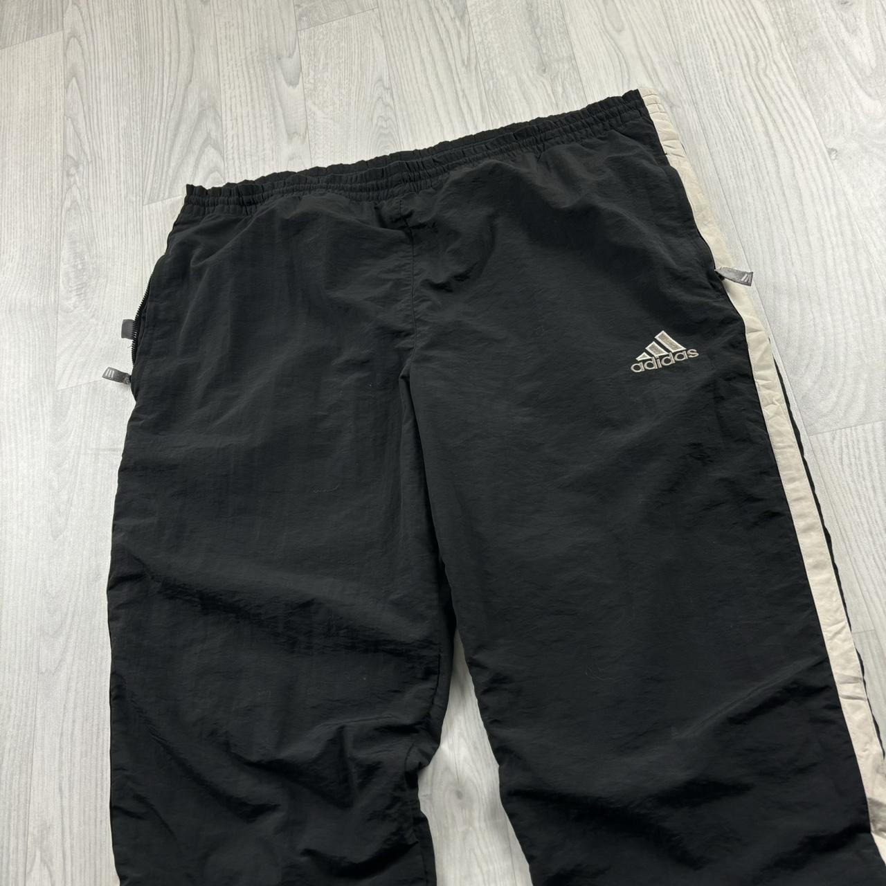 VINTAGE Y2K ADIDAS BAGGY TRACKSUIT BOTTOMS BLACK