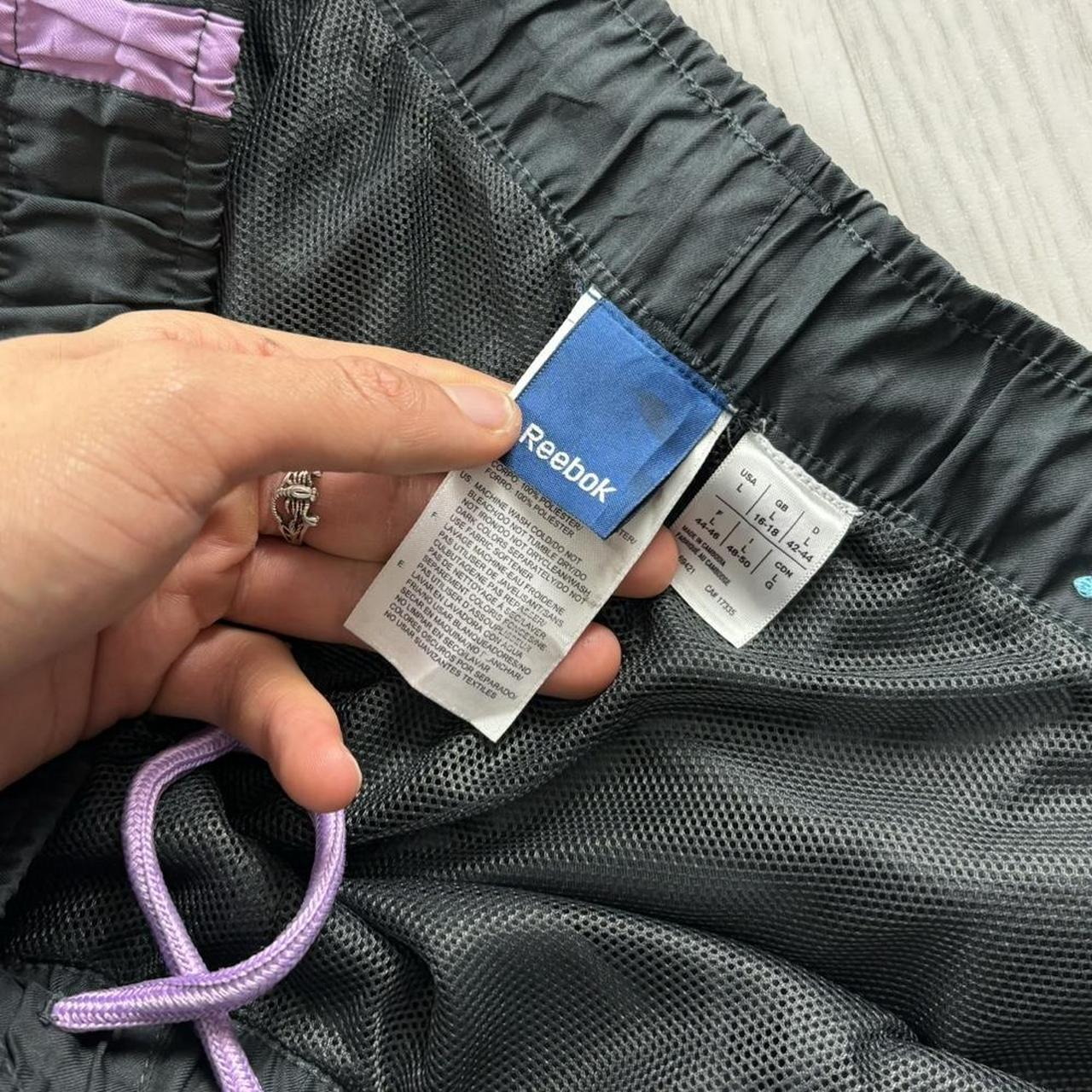 VINTAGE Y2K REEBOK WIDE LEG BAGGY TRACKSUIT BOTTOMS GREY