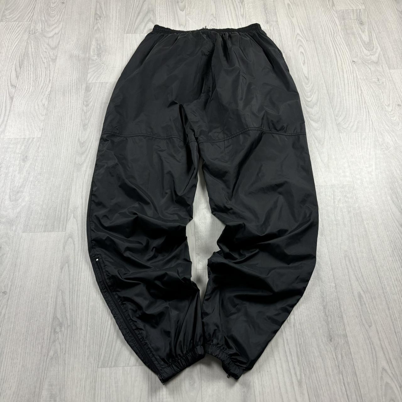VINTAGE 90s NIKE BAGGY SHELL TRACKSUIT BOTTOMS BLACK