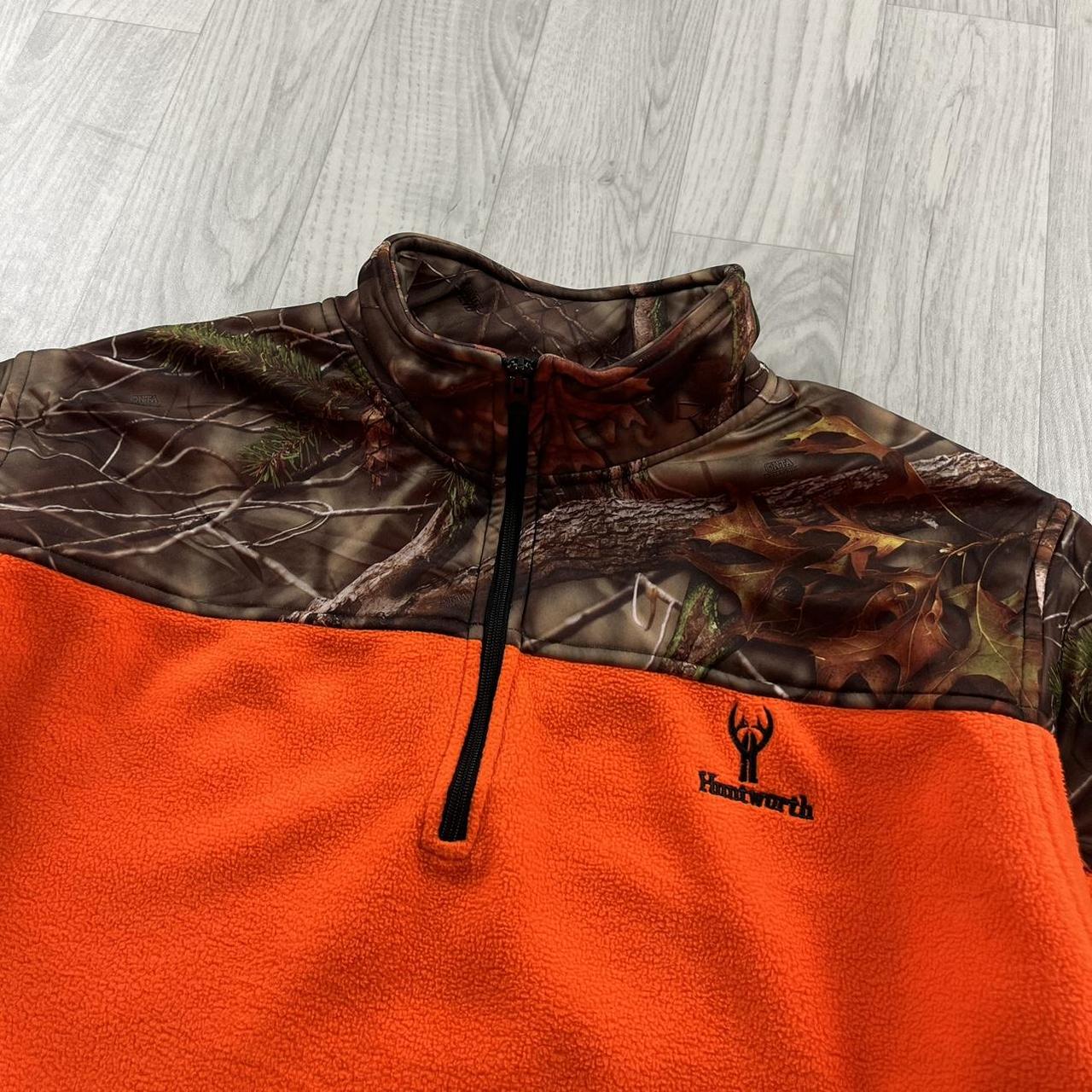 VINTAGE REALTREE QUARTER ZIP FLEECE CAMO ORANGE