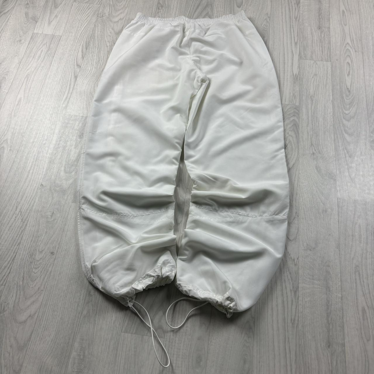 VINTAGE Y2K PUMA TECHNICAL BAGGY TRACKSUIT BOTTOMS WHITE