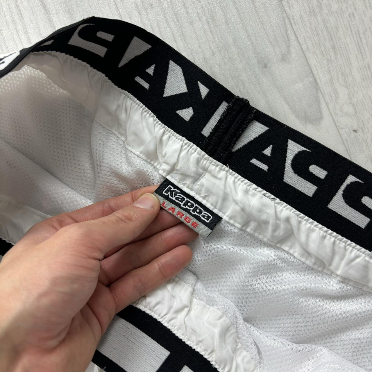 VINTAGE Y2K KAPPA BAGGY TRACKSUIT BOTTOMS WHITE