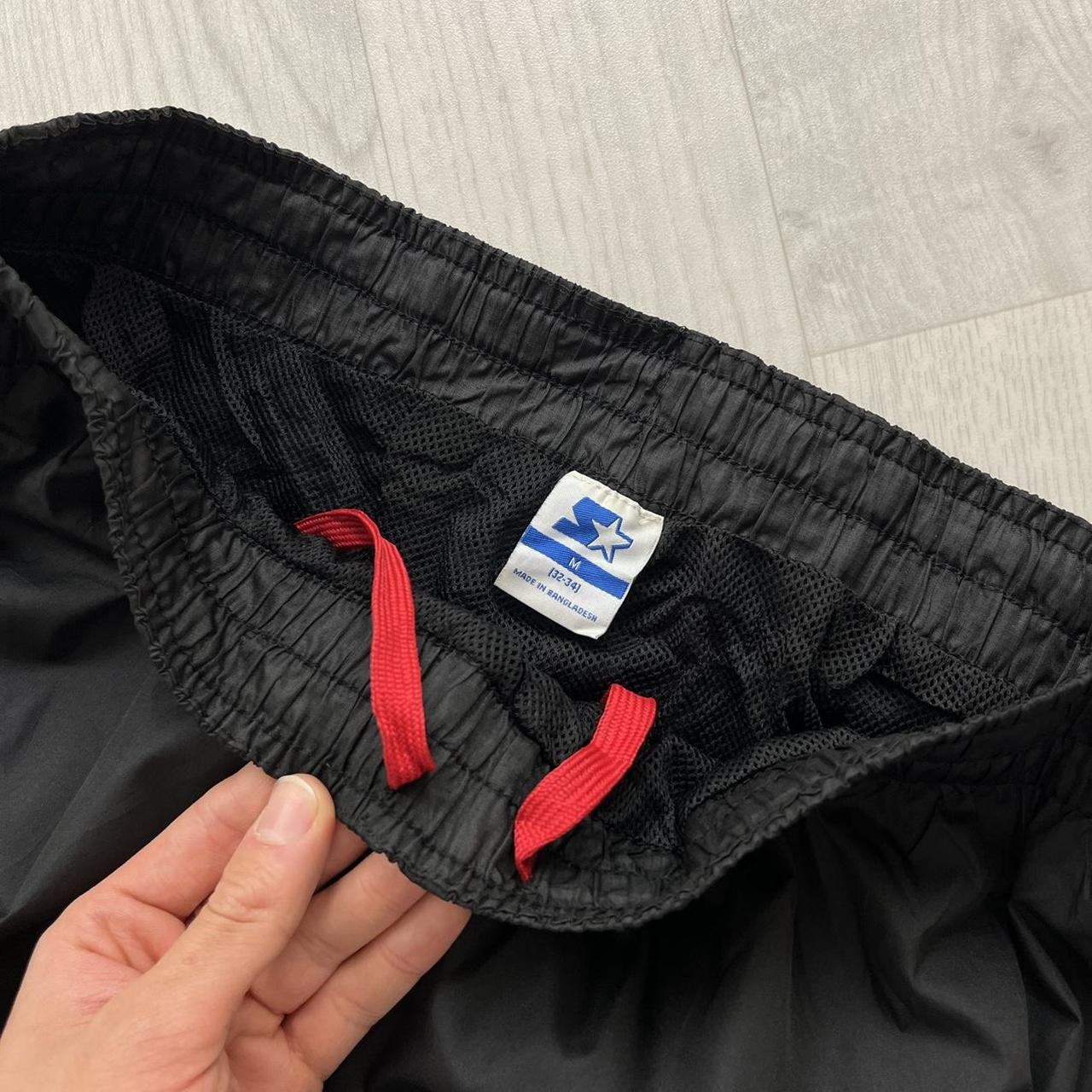 VINTAGE Y2K STARTER BAGGY TRACKSUIT BOTTOMS BLACK