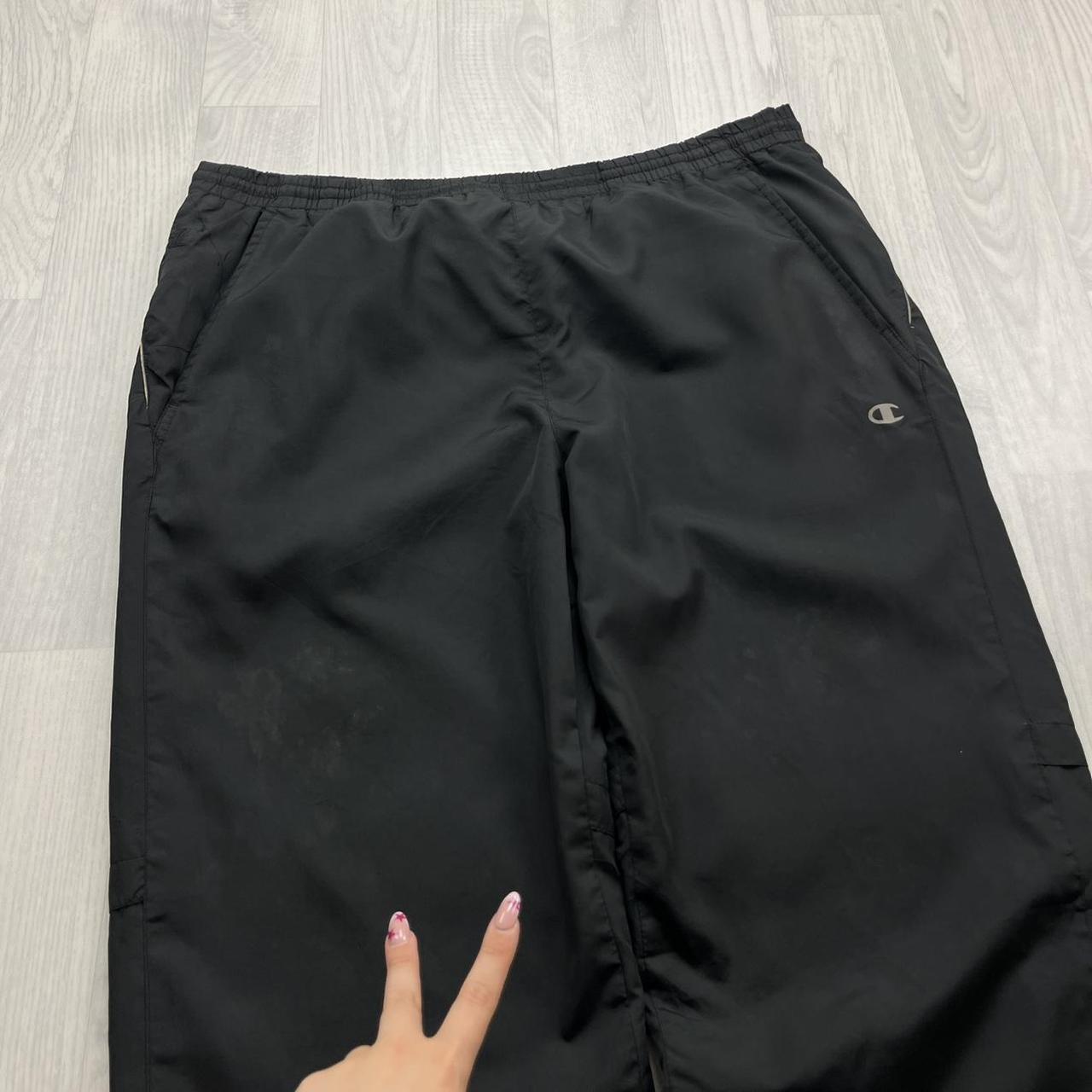VINTAGE Y2K CHAMPION BAGGY TRACKSUIT BOTTOMS BLACK