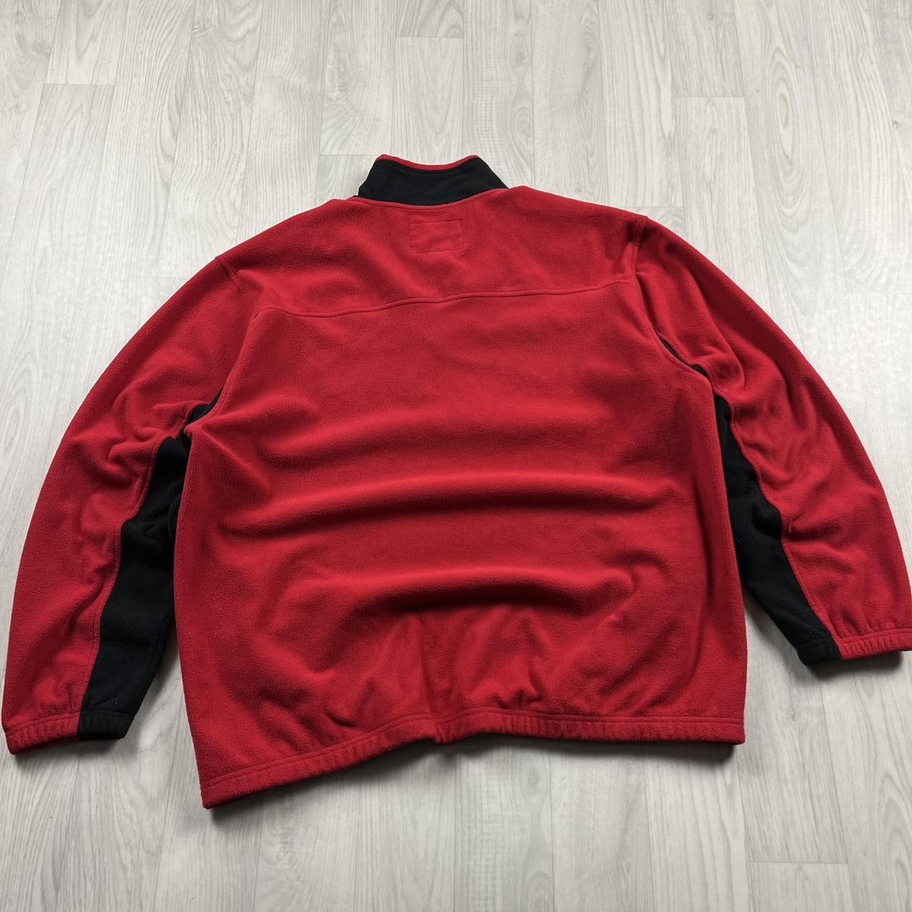 VINTAGE Y2K REEBOK ATLANTA FALCONS QUARTER ZIP FLEECE SWEATSHIRT BLACK RED